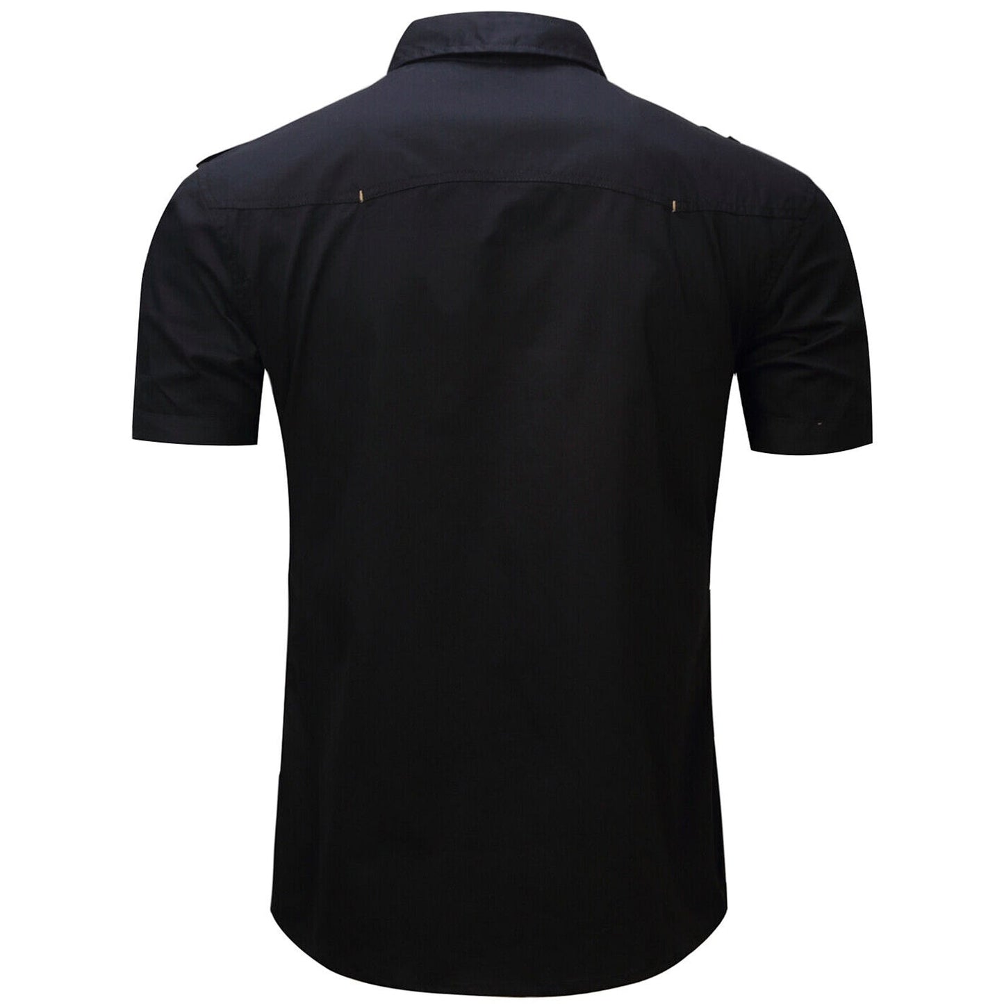 100% Cotton Military Cargo Shirt with Gold Fringes