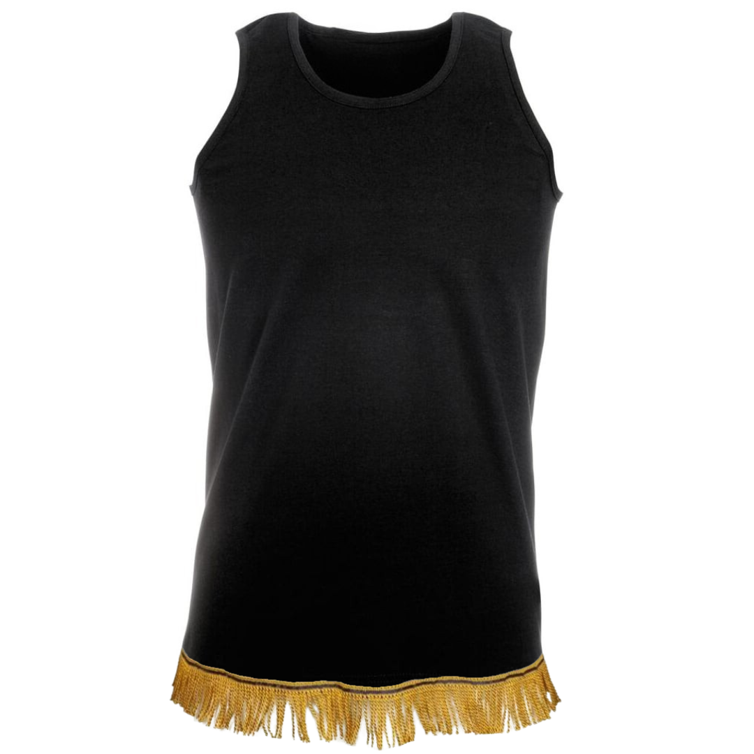 Men's Plain Clothing with Fringes - 3XL