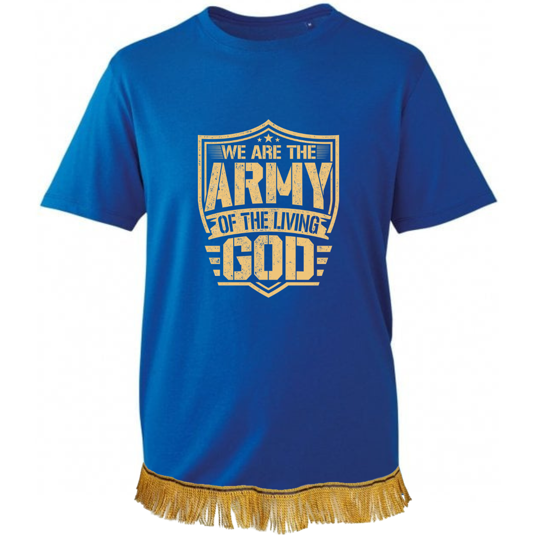 Army of GOD Adult T-Shirt with Fringes