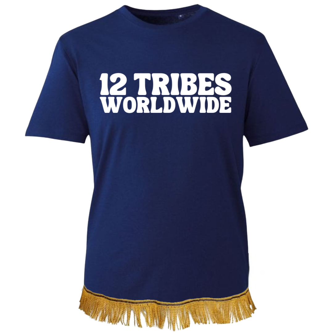 12 TRIBES Worldwide Adult T-Shirt with Fringes