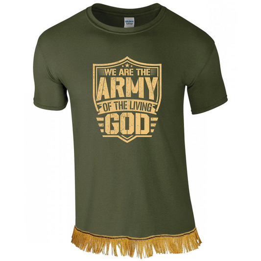 Army of GOD Adult T-Shirt with Fringes