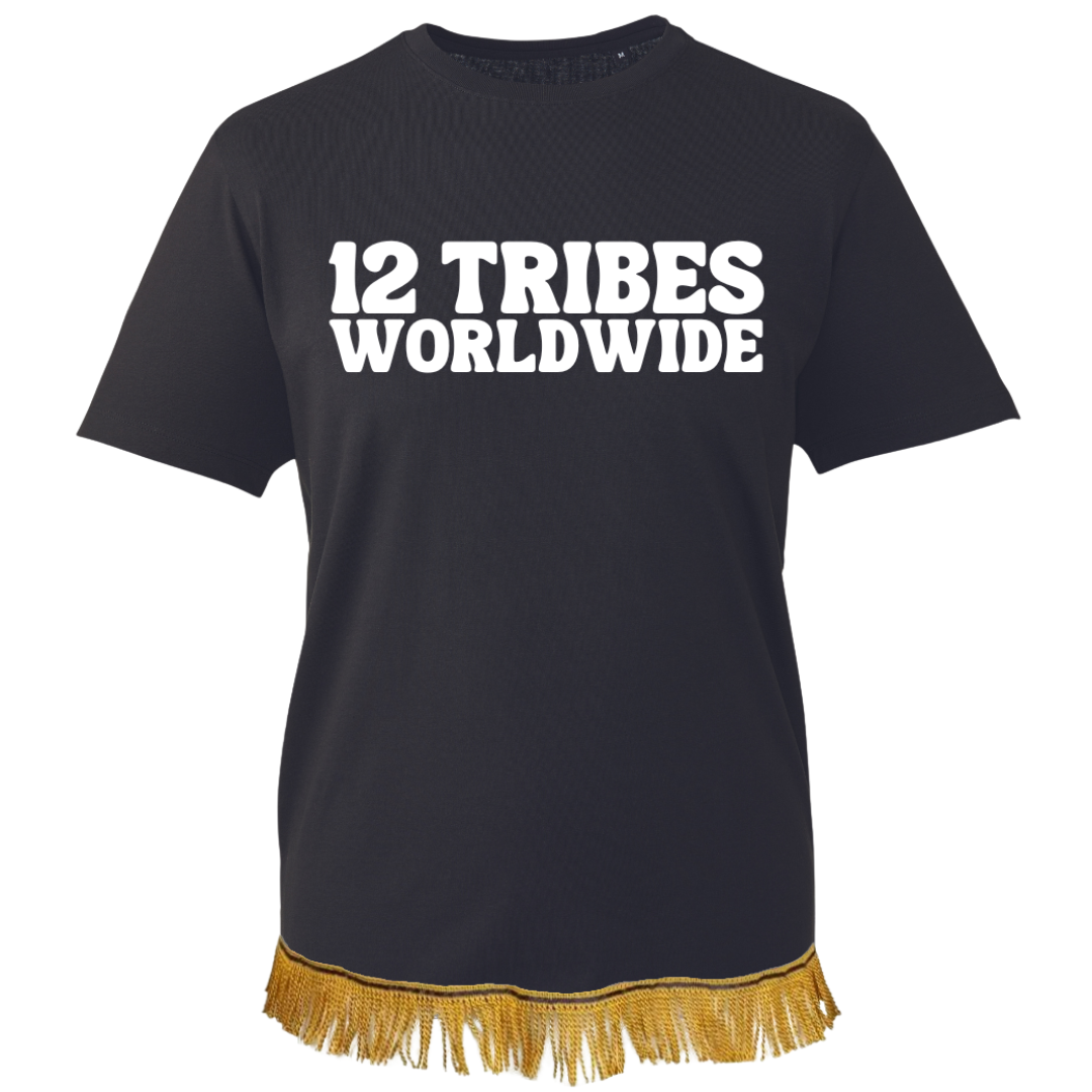 12 TRIBES Worldwide Adult T-Shirt with Fringes