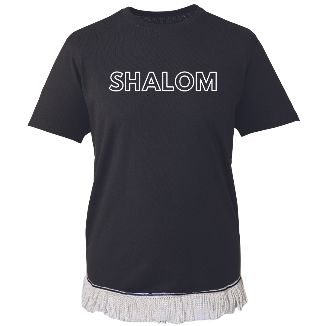 SHALOM Adult T-Shirt with Fringes