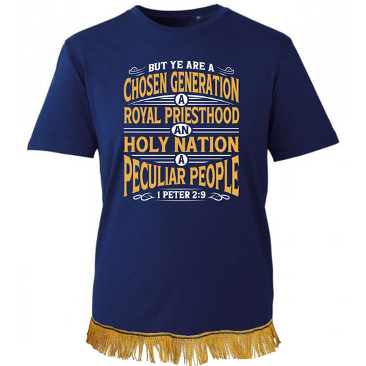 Adult Printed T-Shirt with Fringes- SIZE 5XL