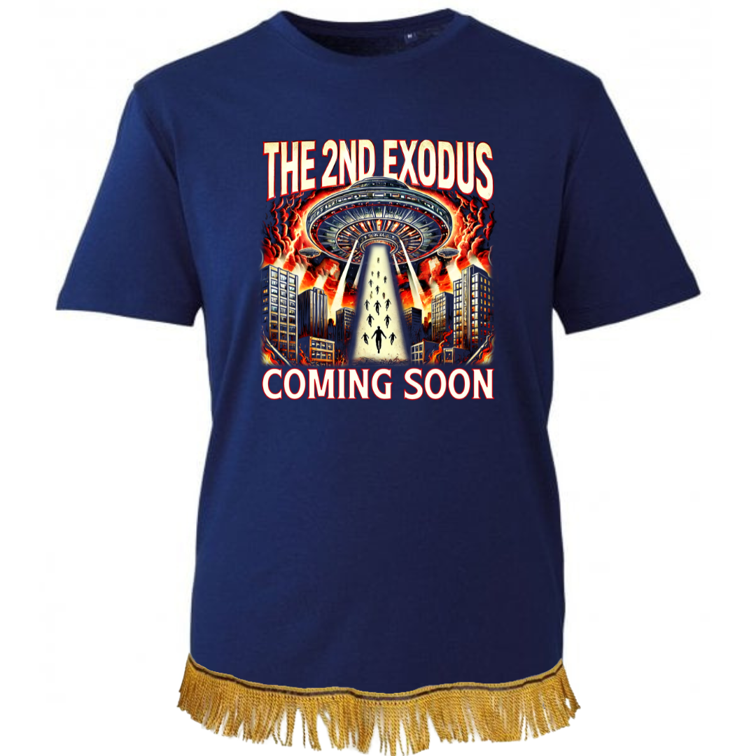 Adult Printed T-Shirt with Fringes- SIZE 5XL