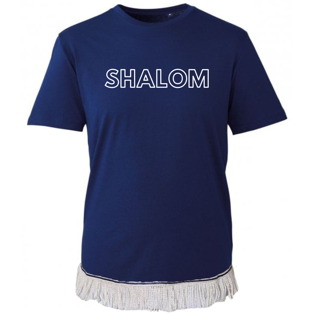SHALOM Adult T-Shirt with Fringes