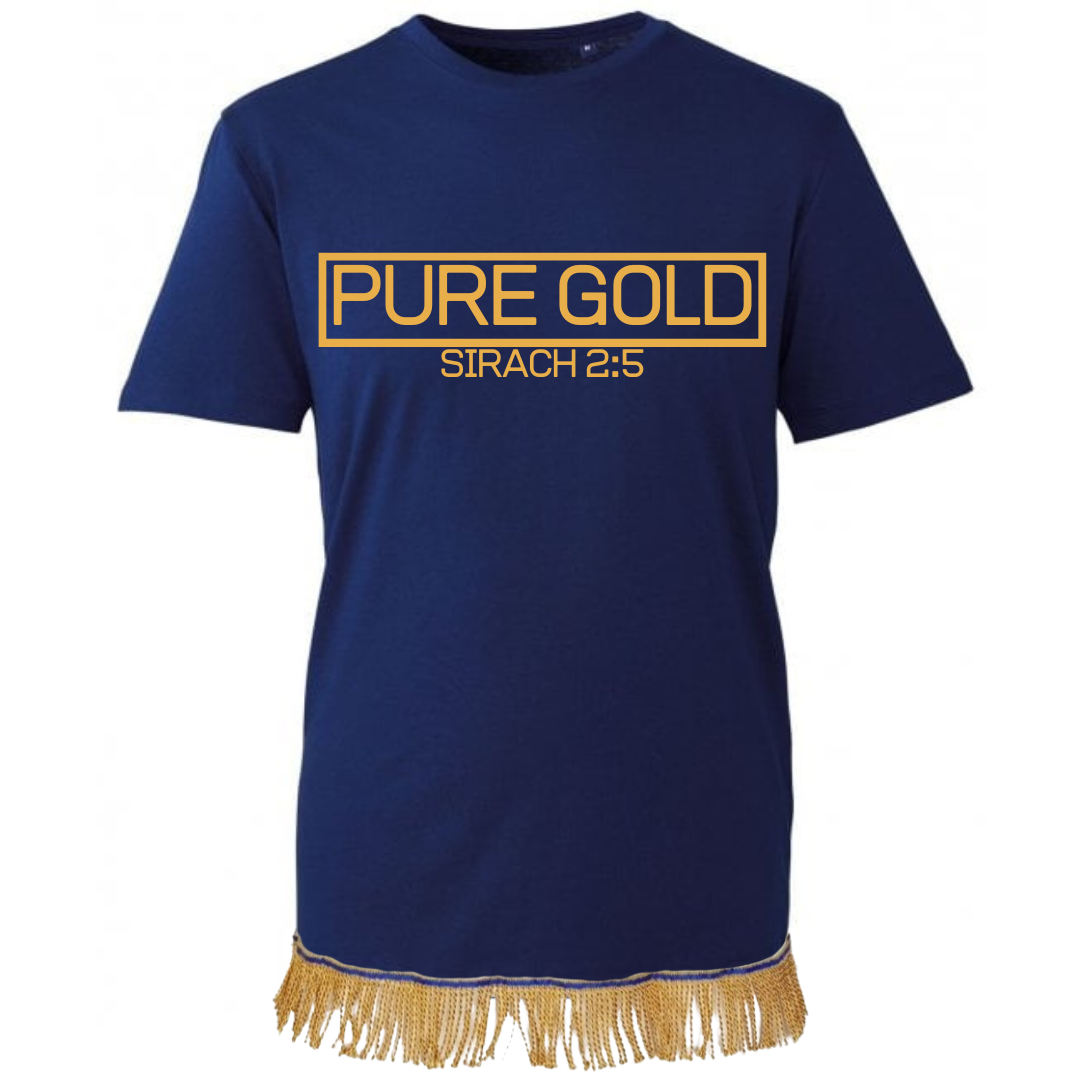 Pure Gold Adult T-Shirt with Fringes