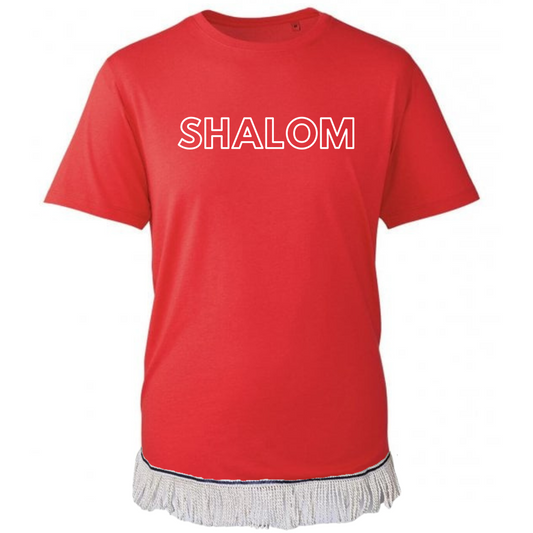 SHALOM Adult T-Shirt with Fringes