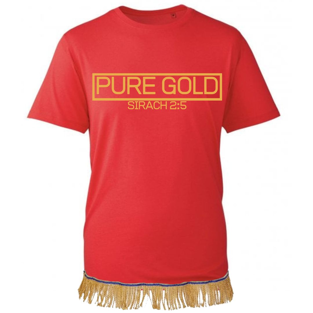 Pure Gold Adult T-Shirt with Fringes