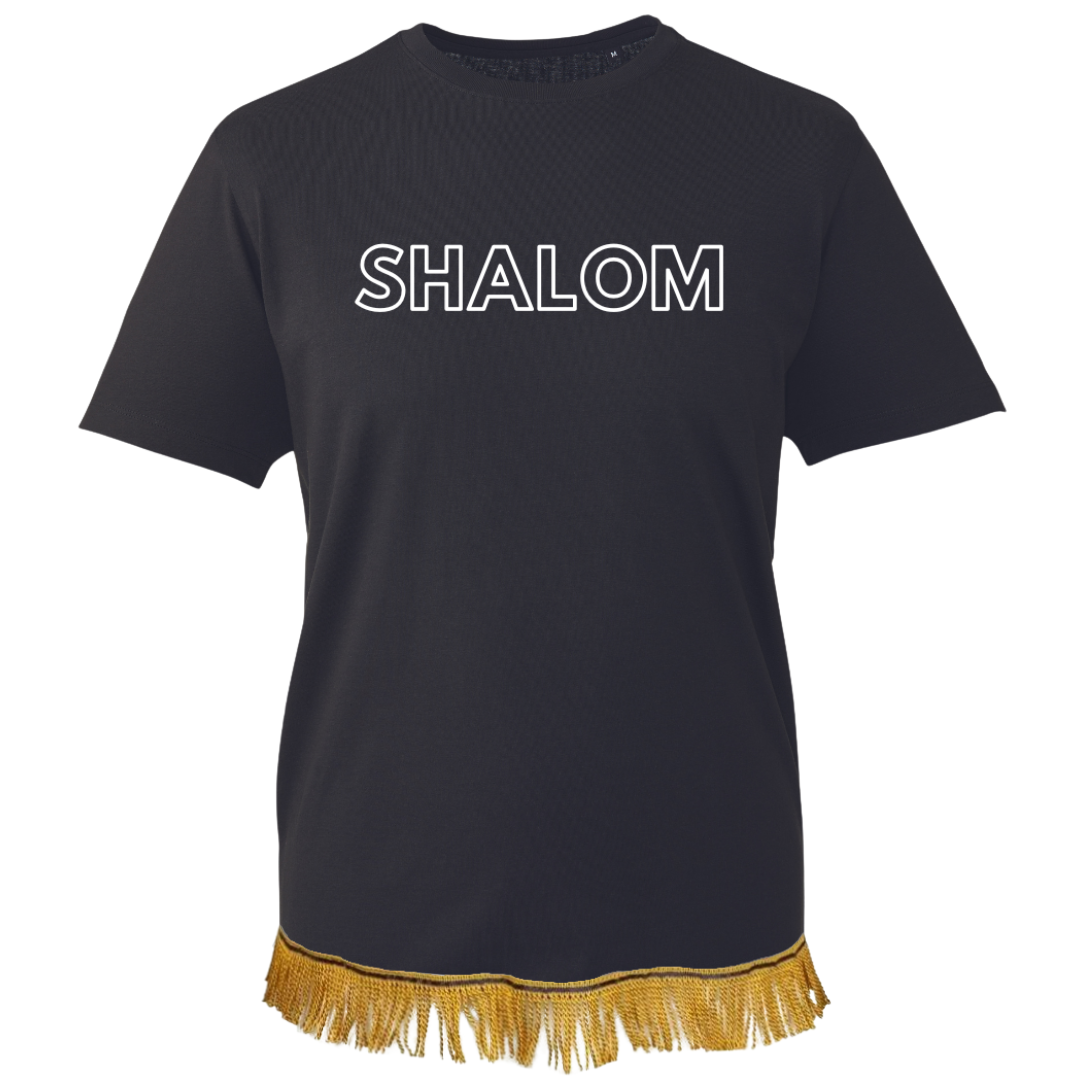 SHALOM Adult T-Shirt with Fringes