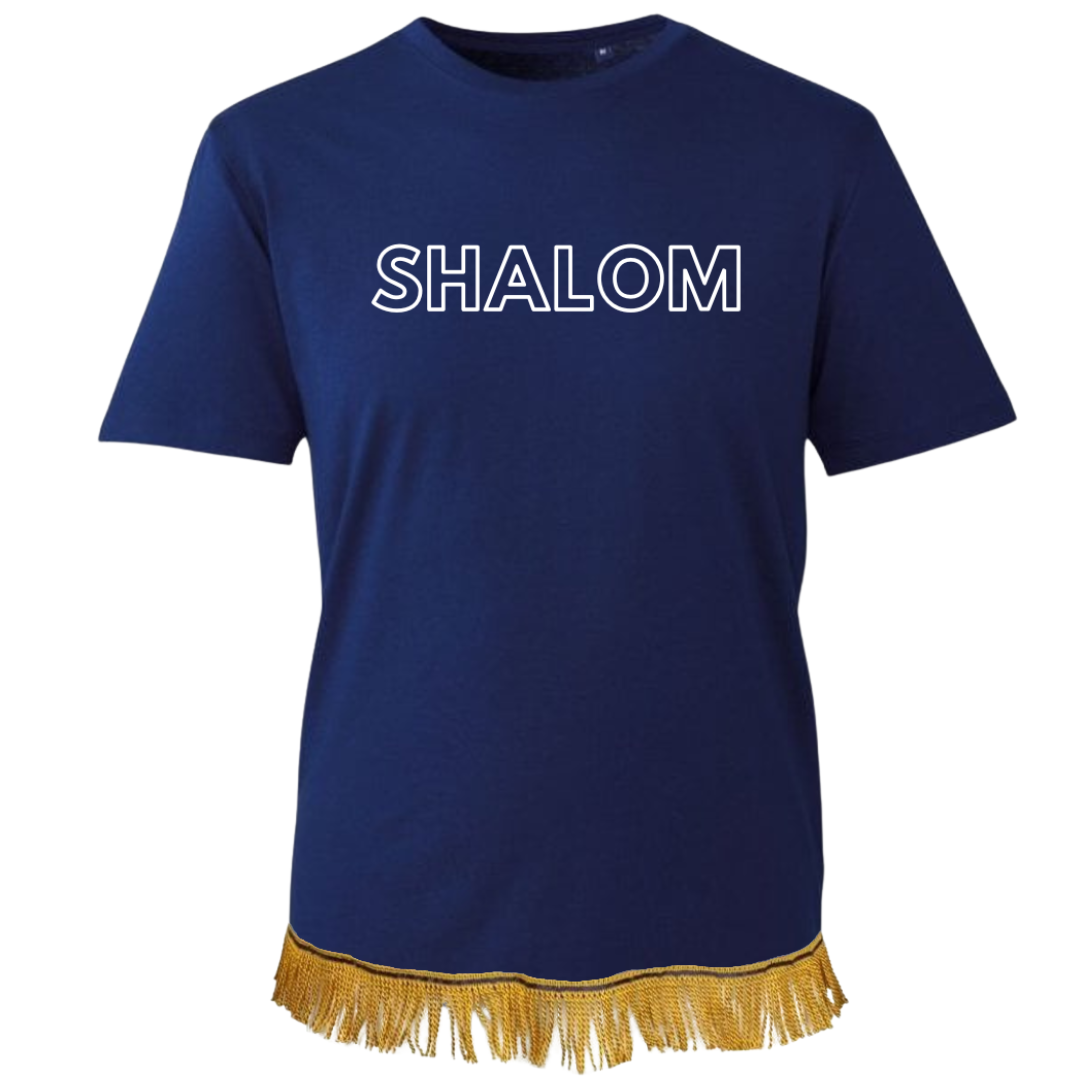 SHALOM Adult T-Shirt with Fringes