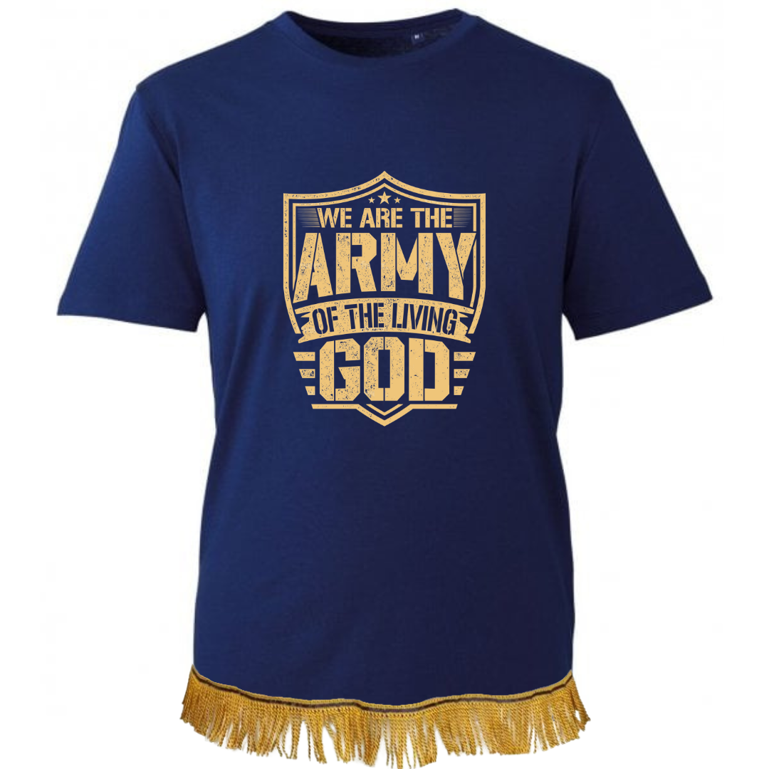 Army of GOD Adult T-Shirt with Fringes