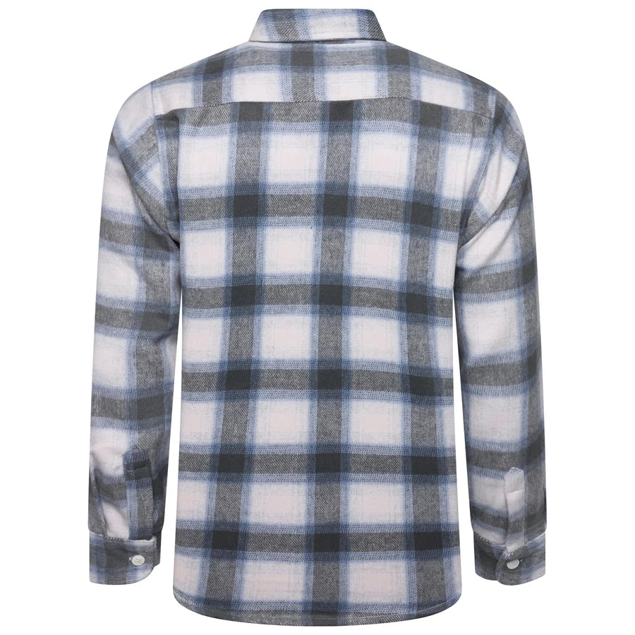 Men's Brushed Cotton Overshirt with Fringes