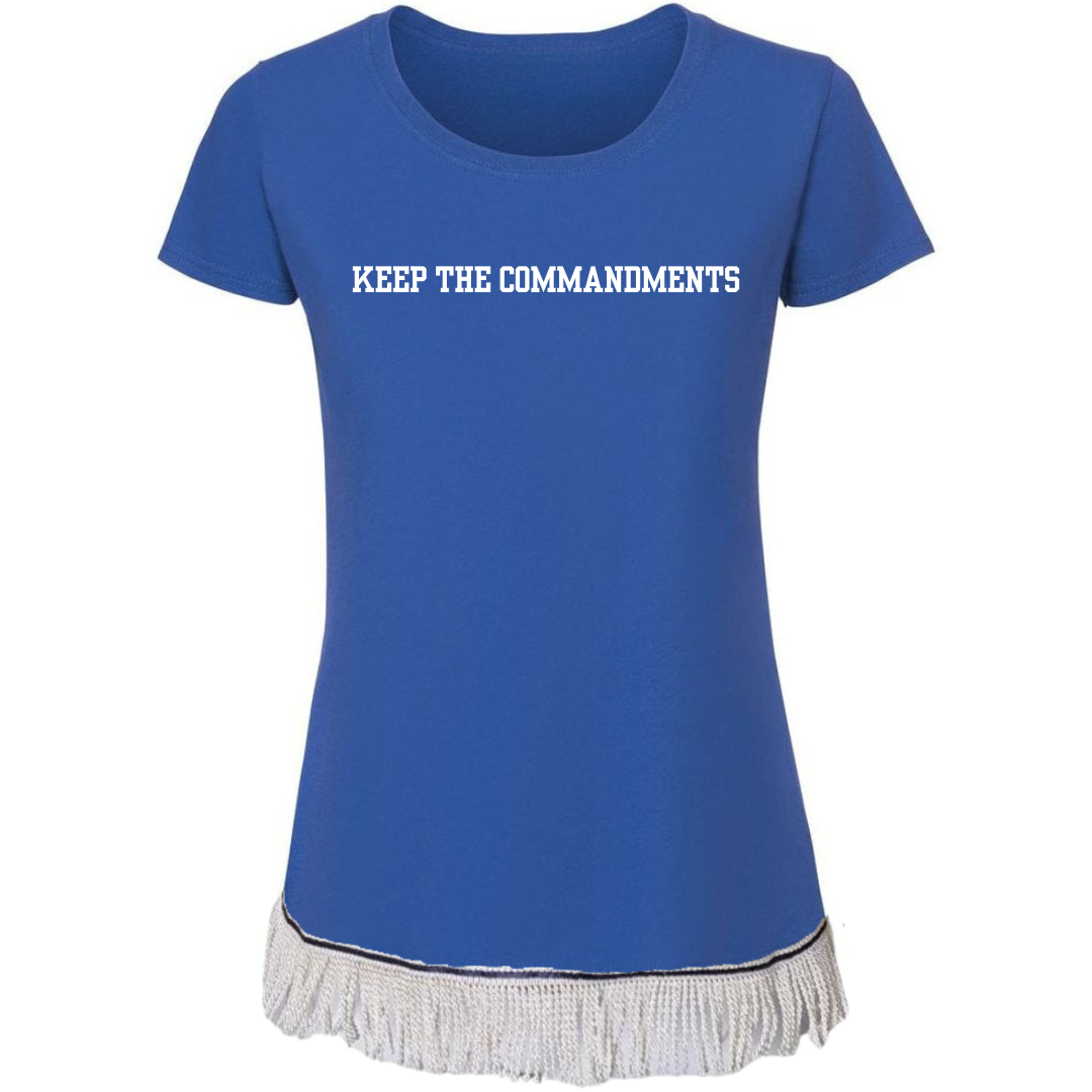 Keep the Commandments Women's Short Sleeve Fringed T-Shirt