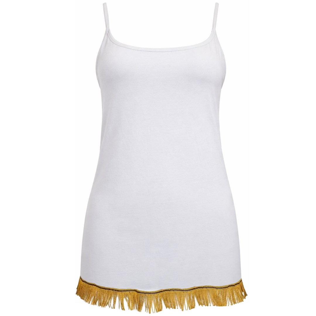 Women's Cotton Rich Cami Top with Fringes