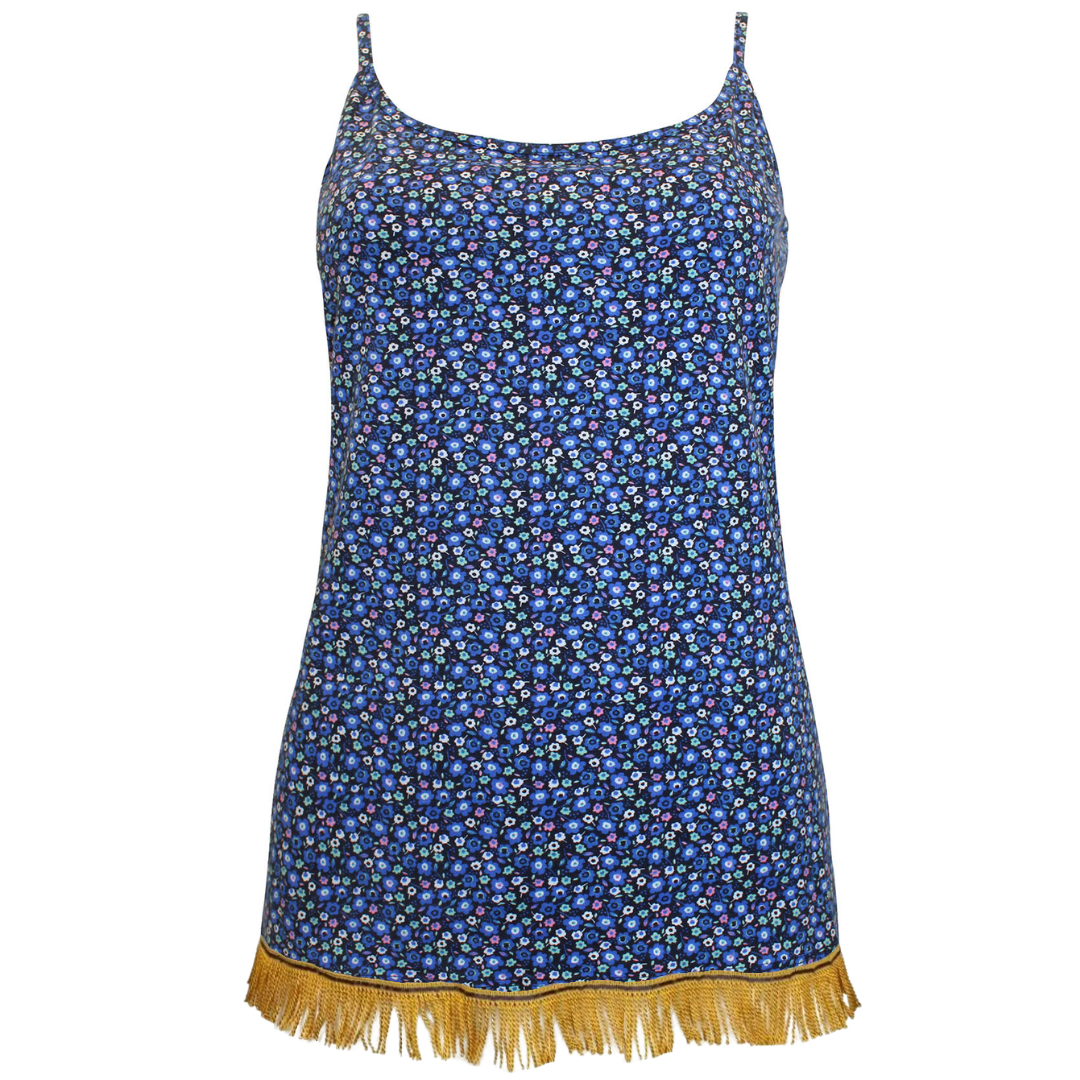Women's Cotton Rich Cami Top with Fringes