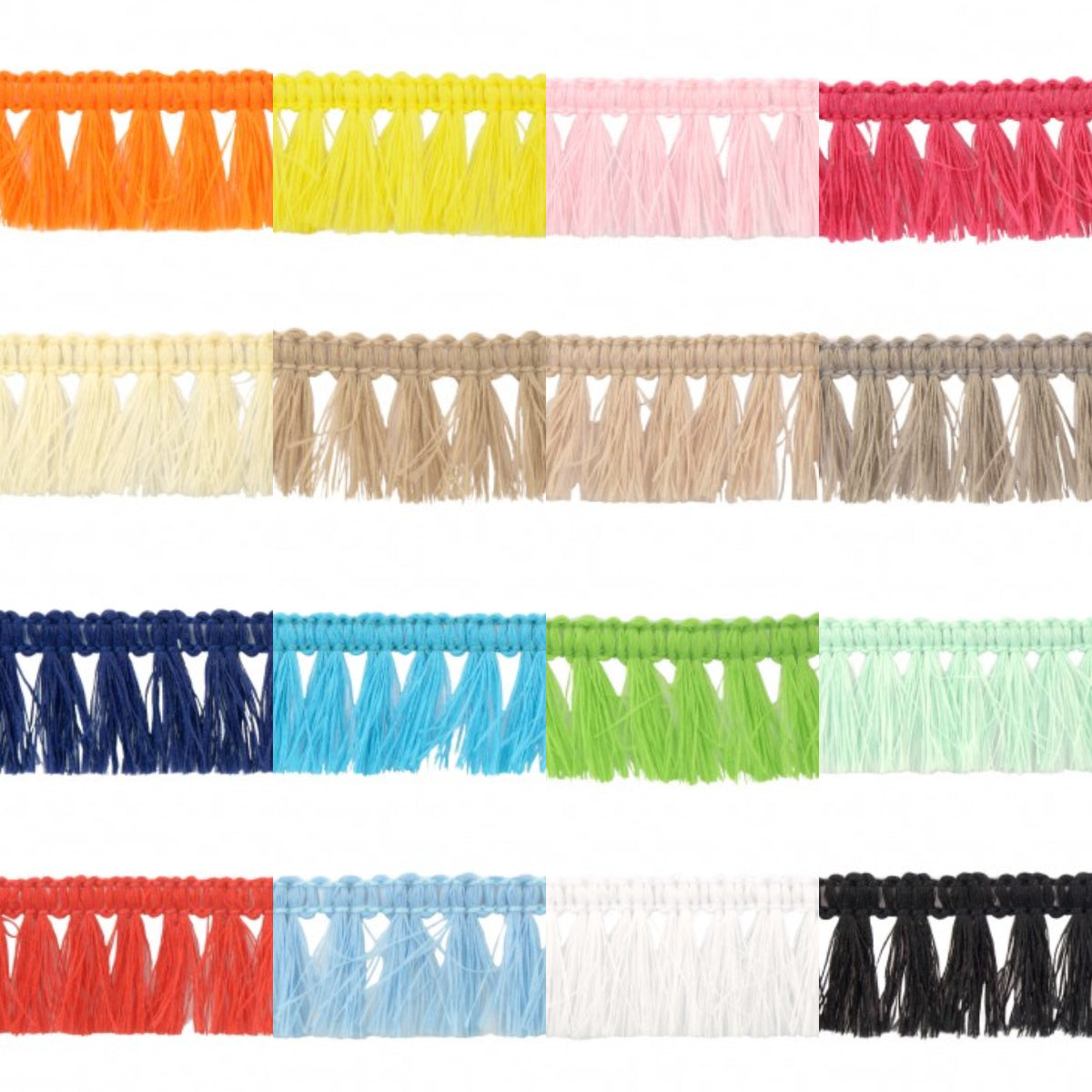 20m Assorted Polyester Brush Fringe Bag