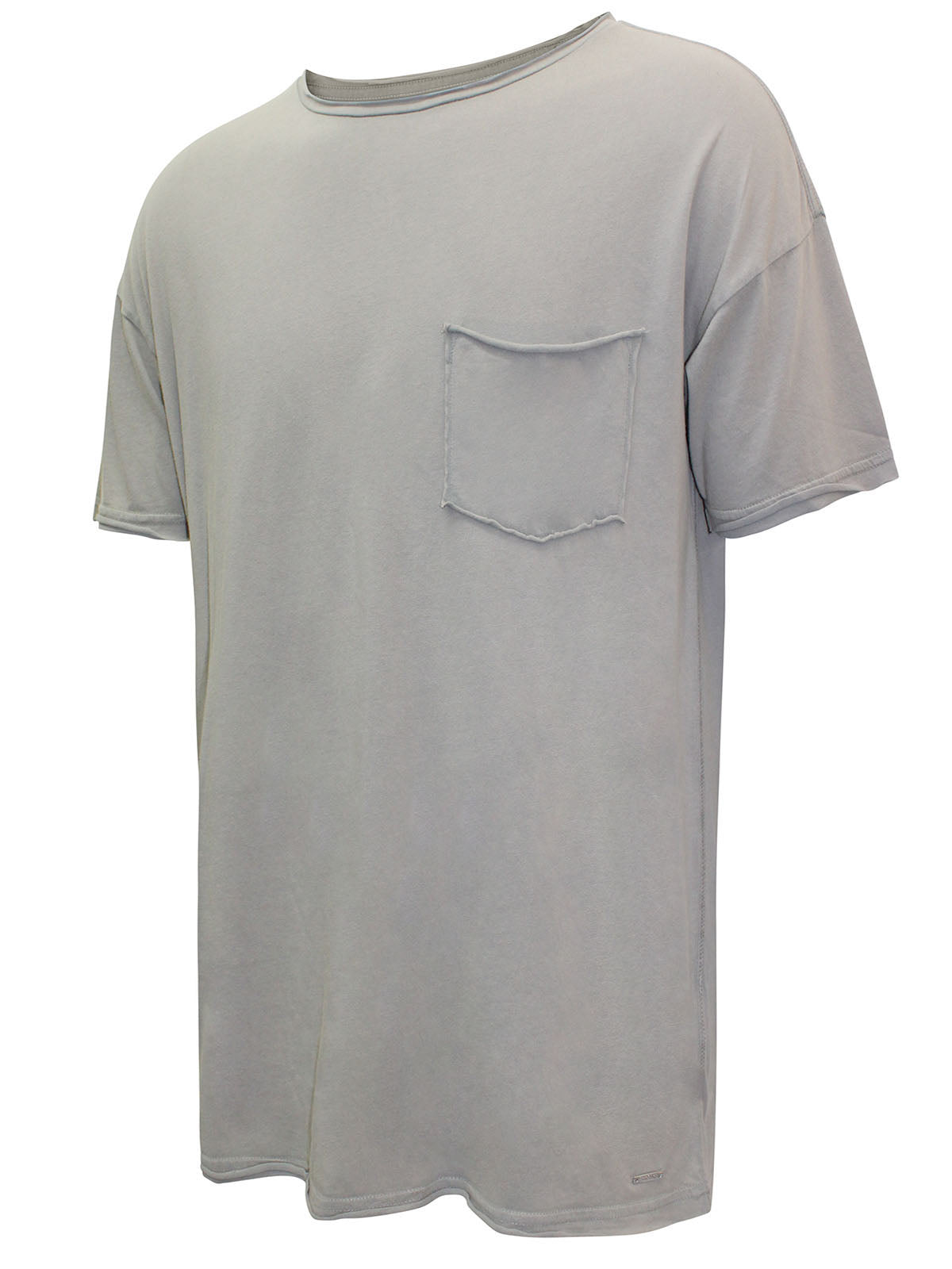 Men's Grey Raw Trim Pocket Detail with Fringes