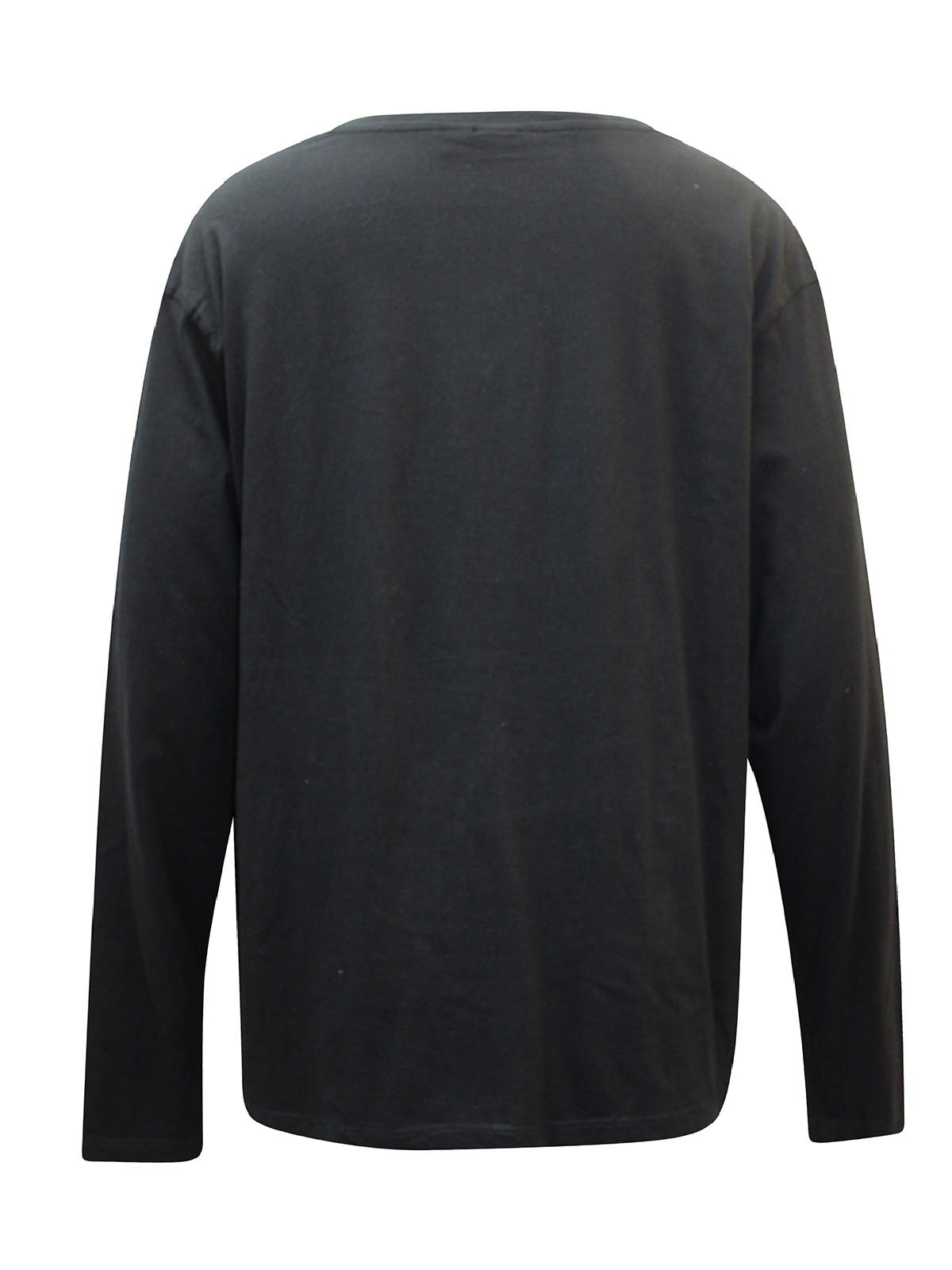 Men's Pure Cotton Henley Long Sleeve T-Shirt with Fringes