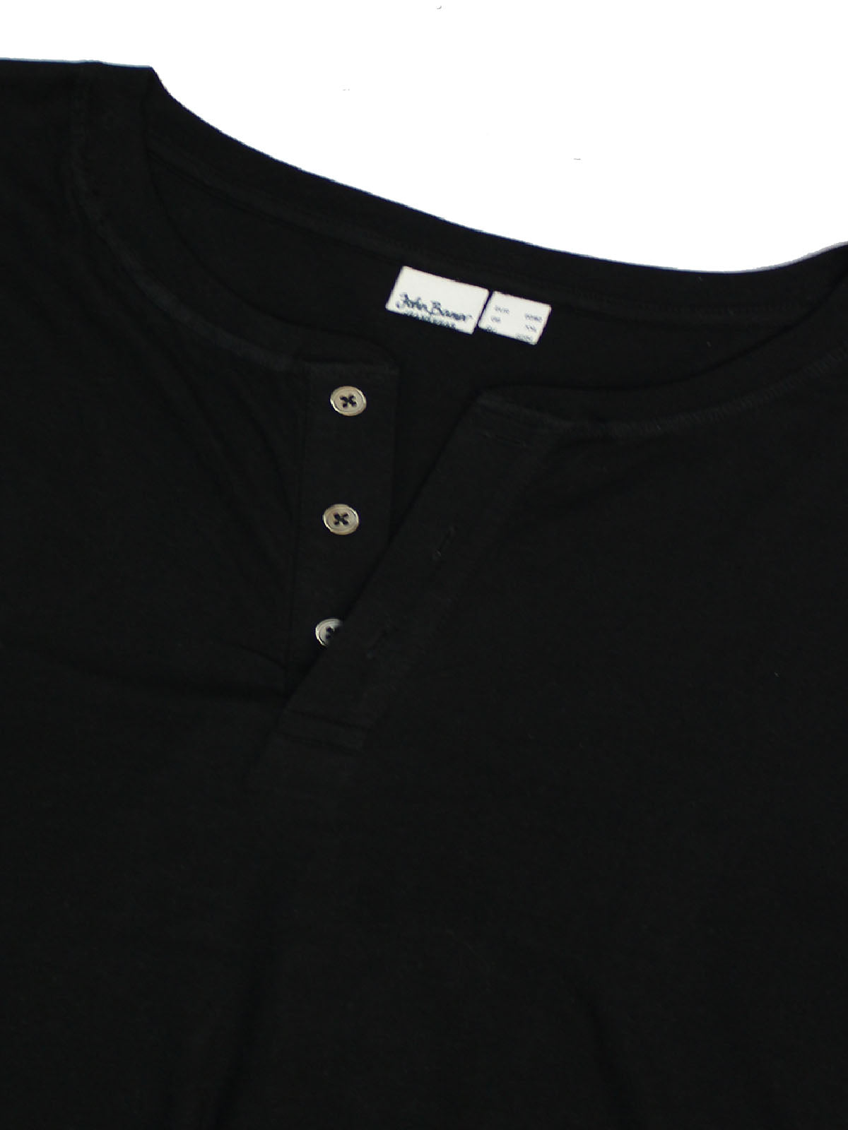 Men's Pure Cotton Henley Long Sleeve T-Shirt with Fringes