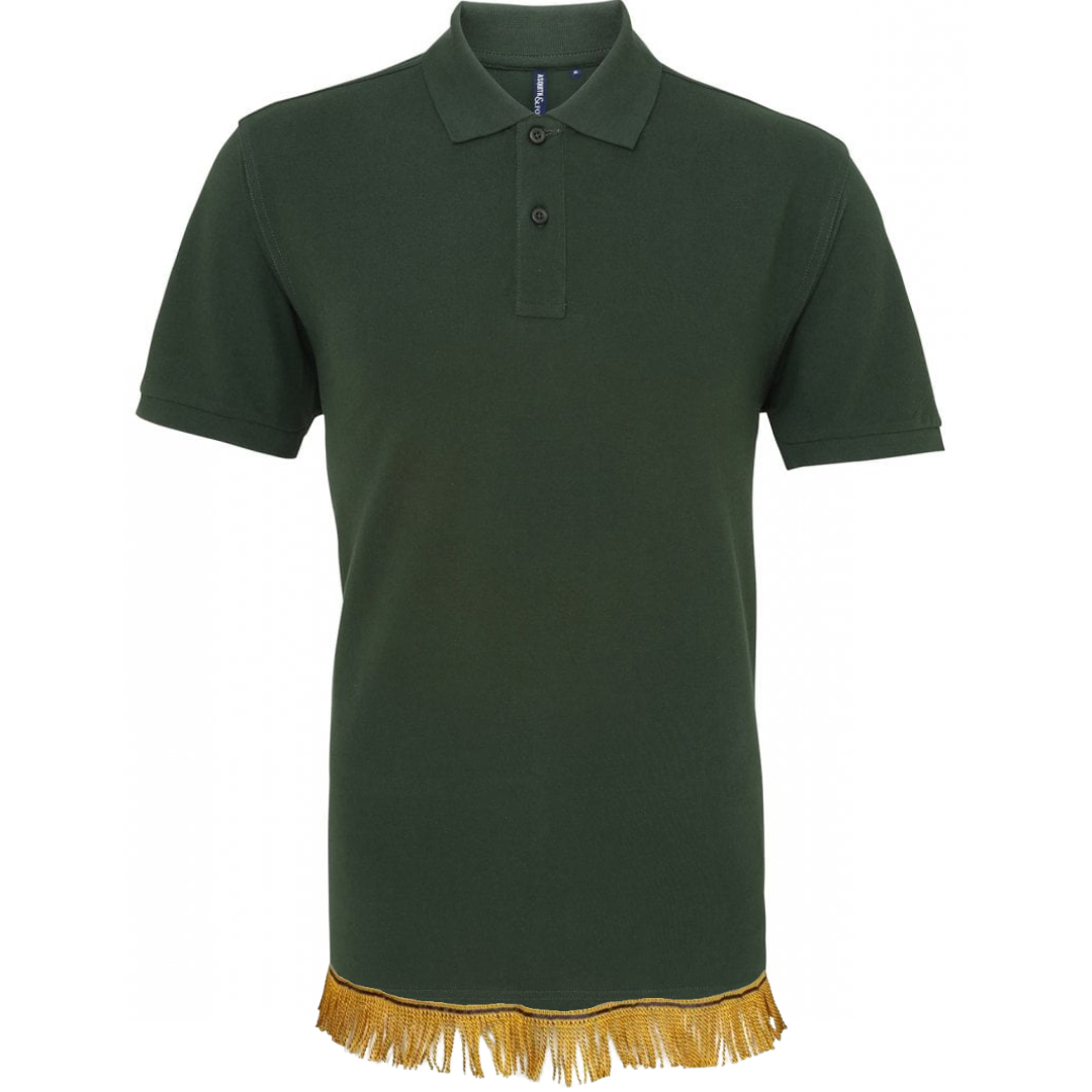 Men's Cotton Polo Shirt with Gold Fringes - 5XL