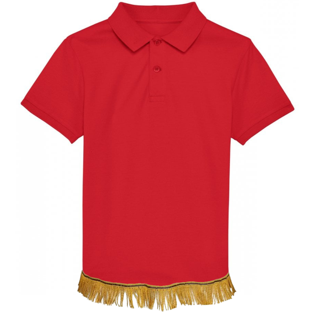 Children's Organic Cotton Polo T-Shirt with Fringes