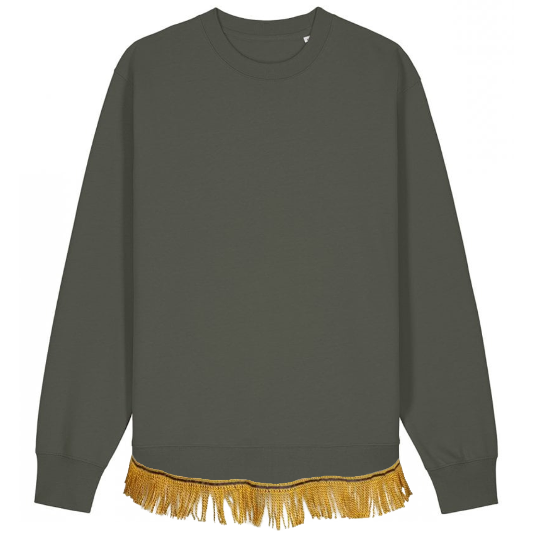 Men's Organic Cotton Sweatshirt with Fringes