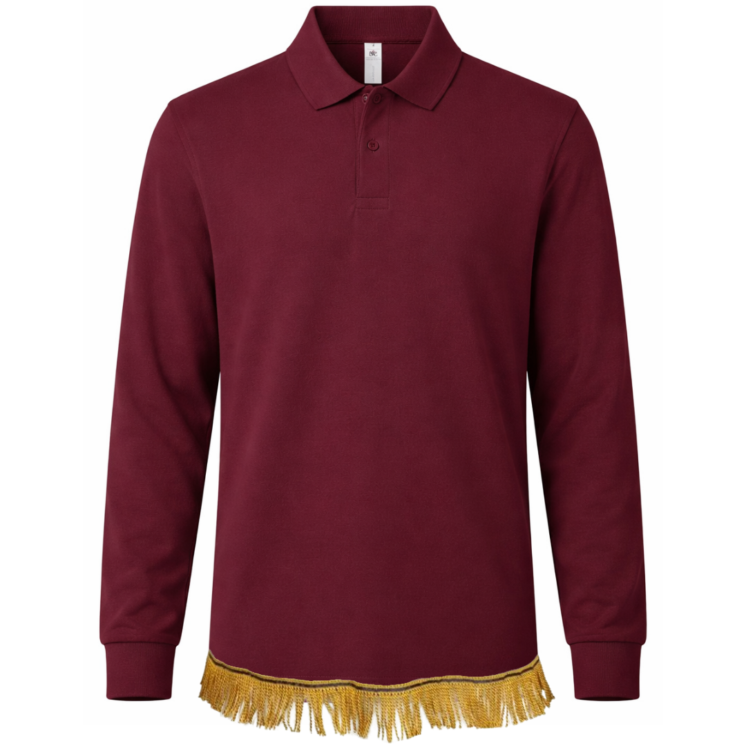 Men's Long Sleeved Polo with Fringes (3 for 2)
