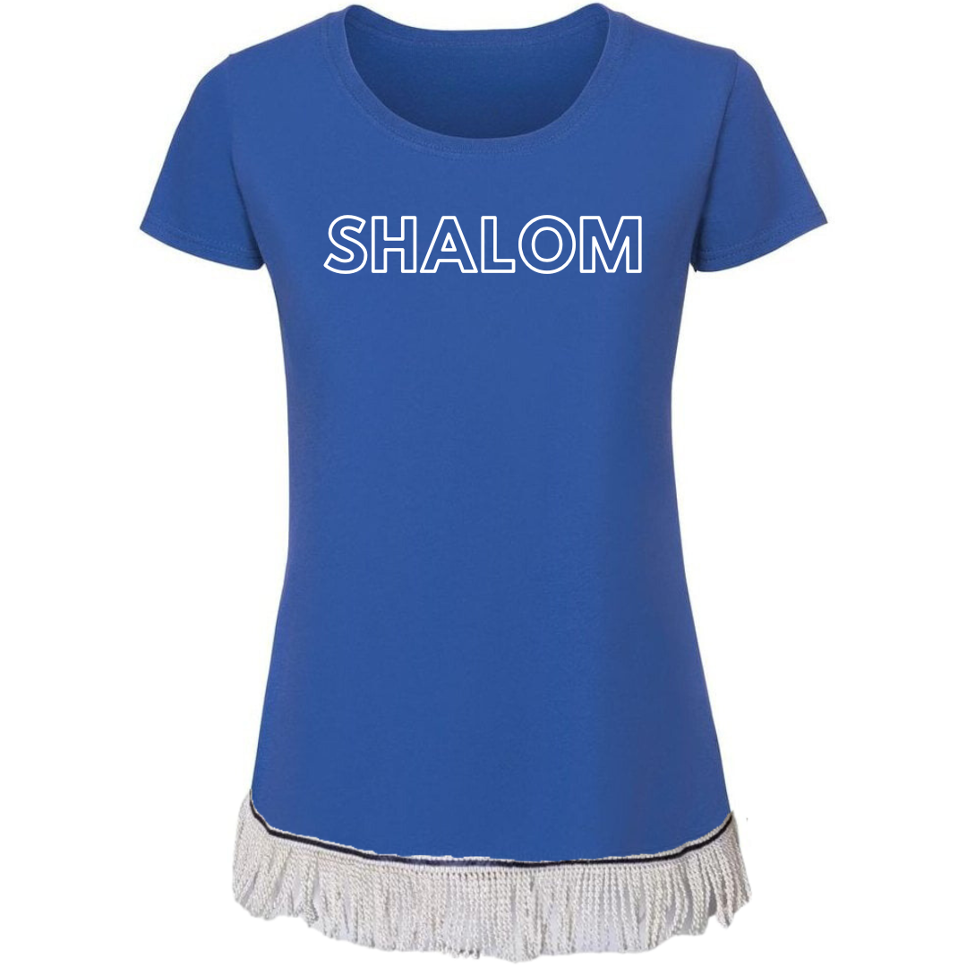 SHALOM Women's Short Sleeve Fringed T-Shirt