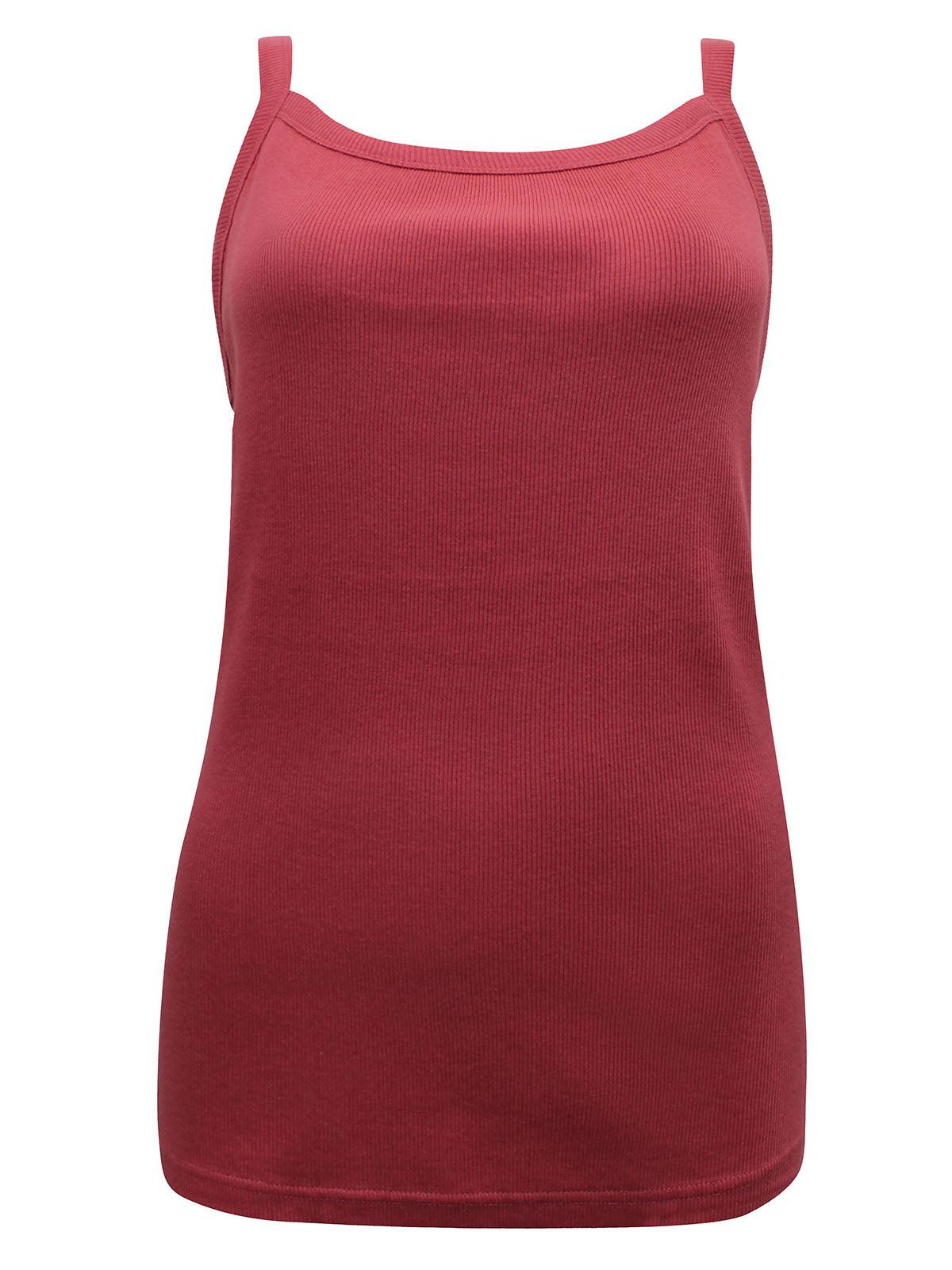Women's Pure Cotton Ribbed Strappy Tank Top with Fringes