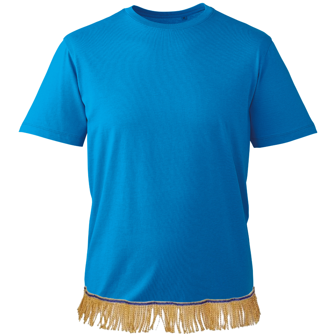 Men's Plain Organic Cotton Fringed T-Shirt - Free Worldwide Shipping- Sew Royal US