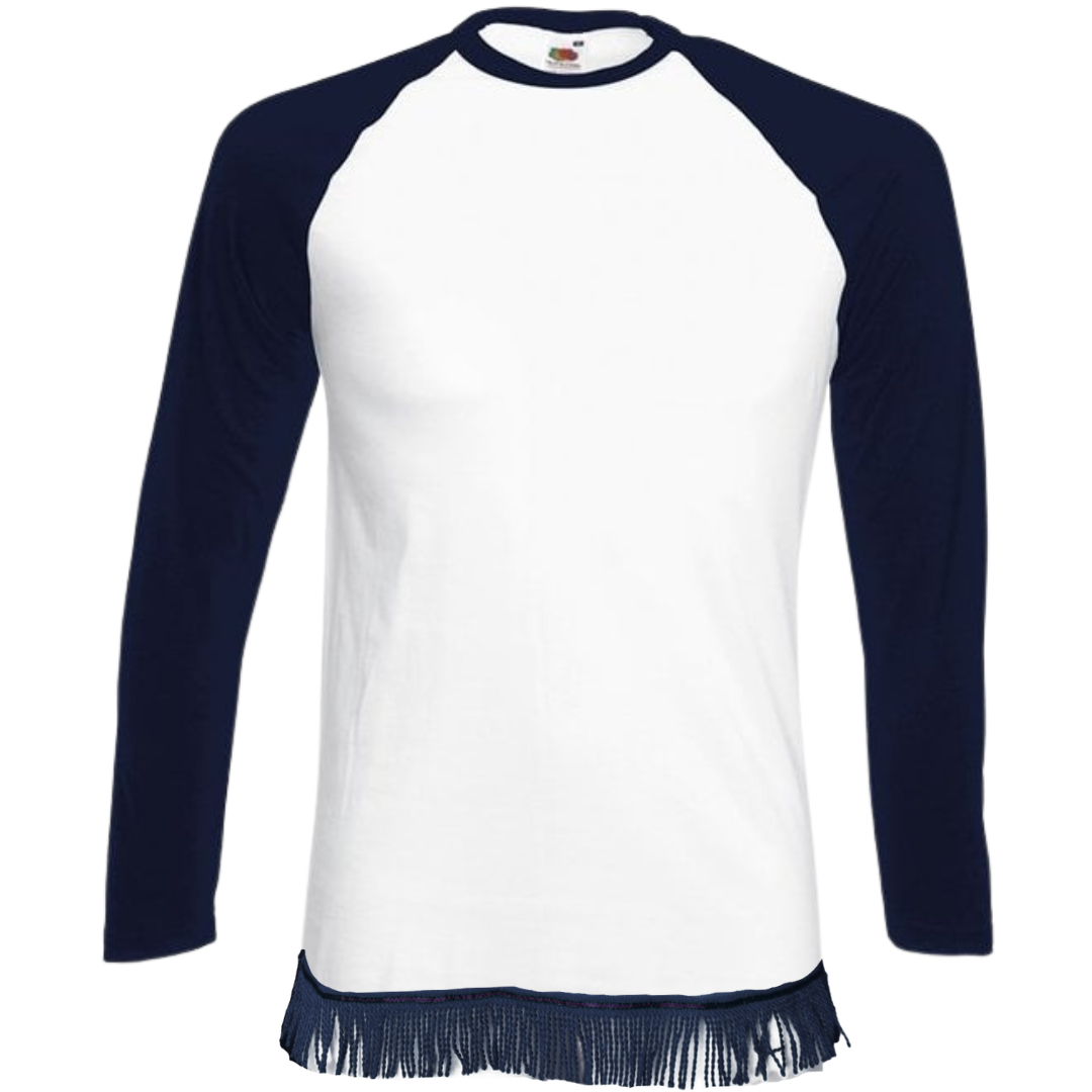 Men's Long Sleeve Raglan Fringed T-Shirt Bundle (4 Pack)