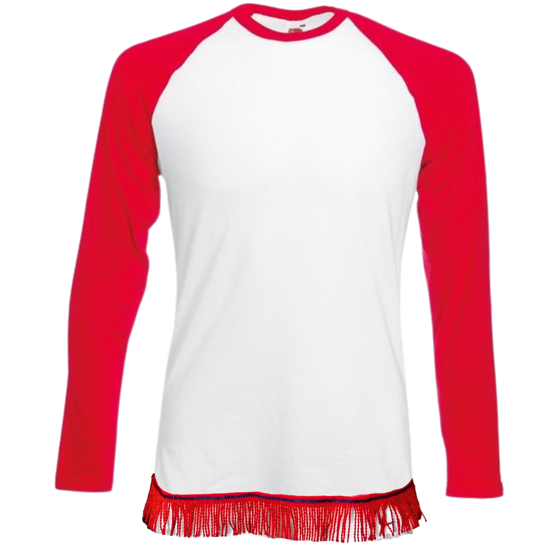 Men's Long Sleeve Raglan Fringed T-Shirt Bundle (4 Pack)