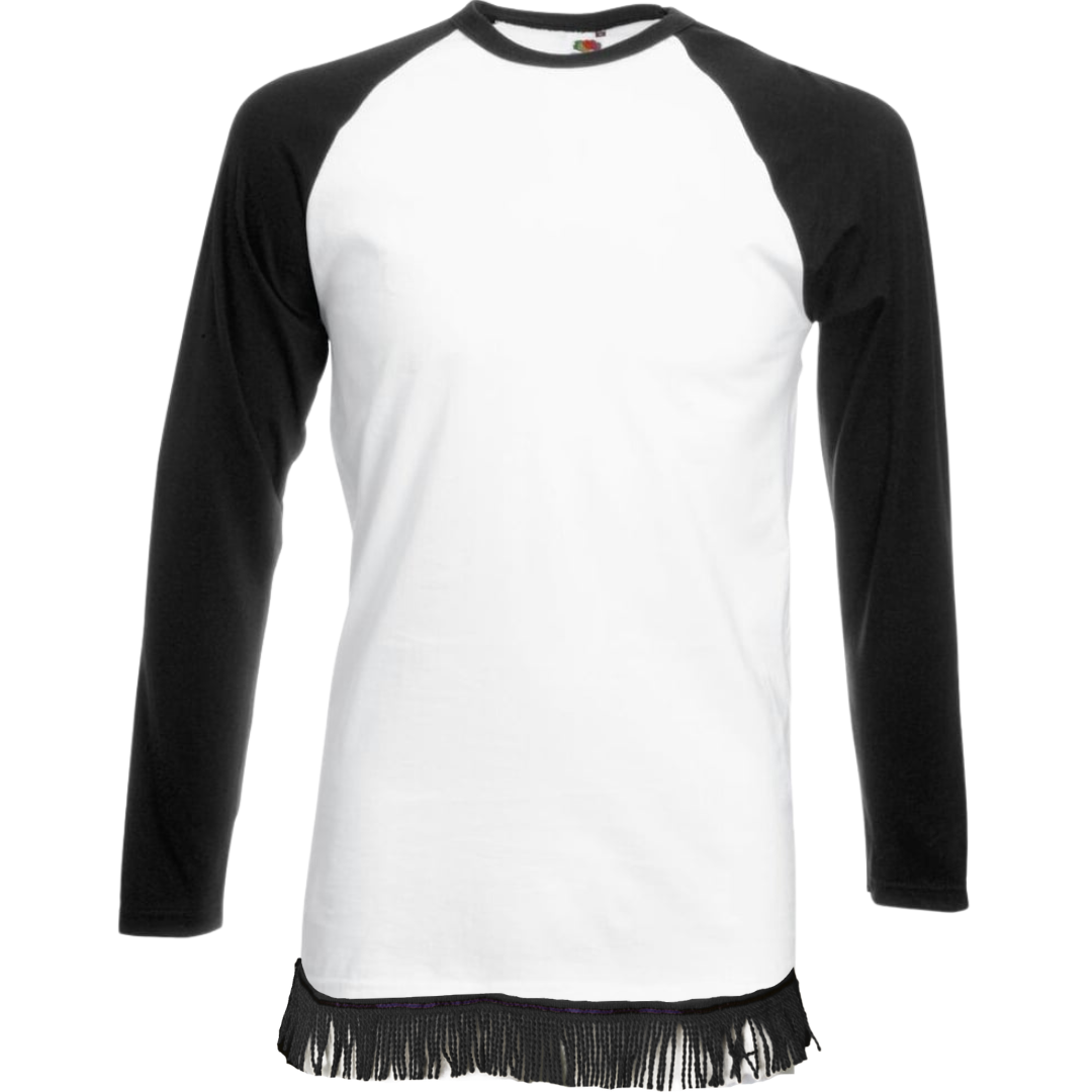 Men's Long Sleeve Raglan Fringed T-Shirt Bundle (4 Pack)