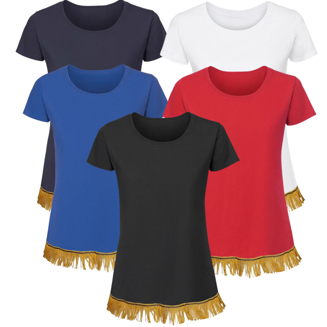 Women's Fringed T-Shirts Bundle  (5 Pack)