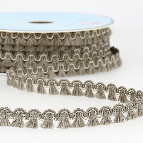 12mm Mini Tassel Fringe with Metallic Trim