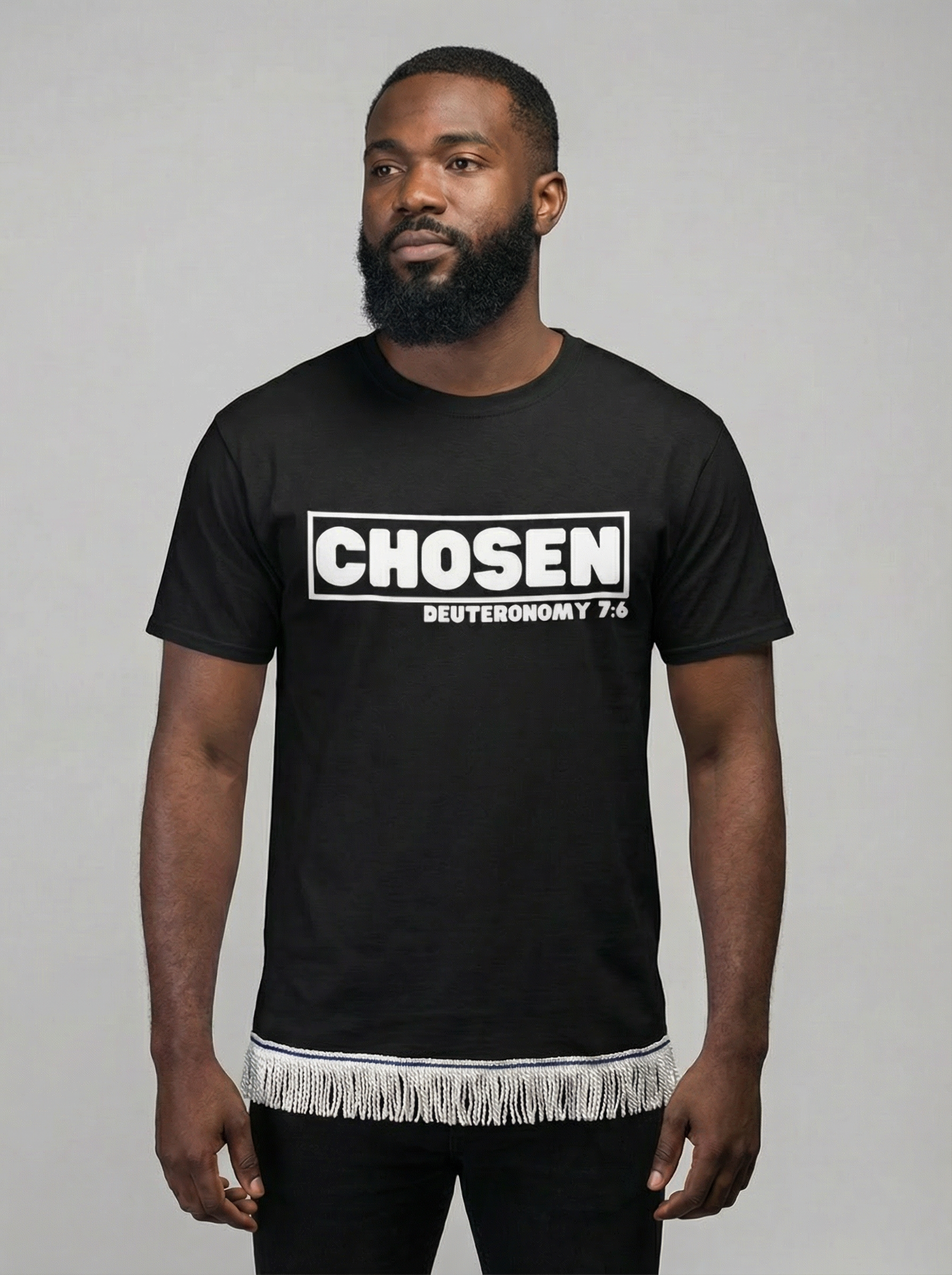 CHOSEN Adult T-Shirt with Fringes