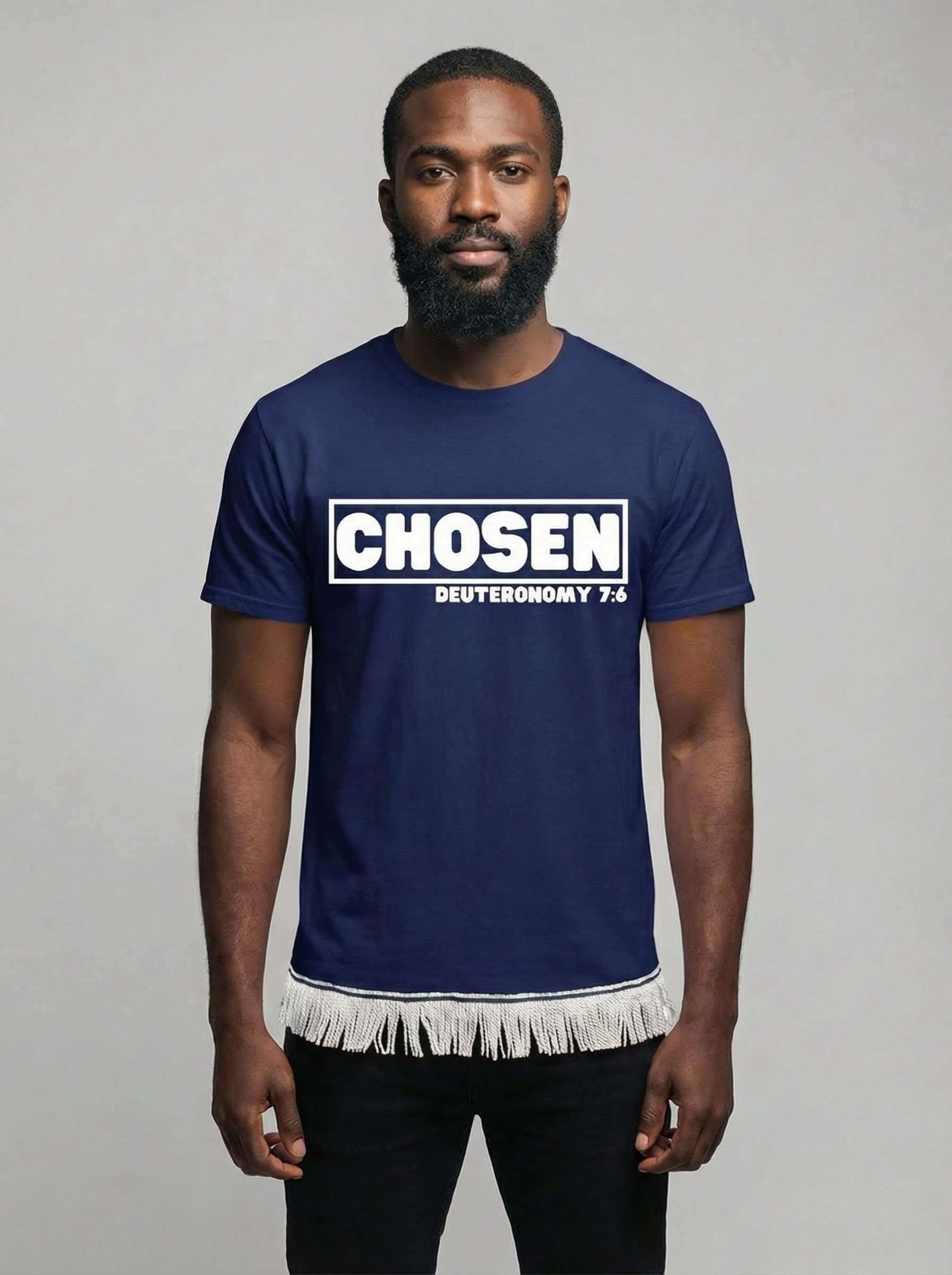 CHOSEN Adult T-Shirt with Fringes