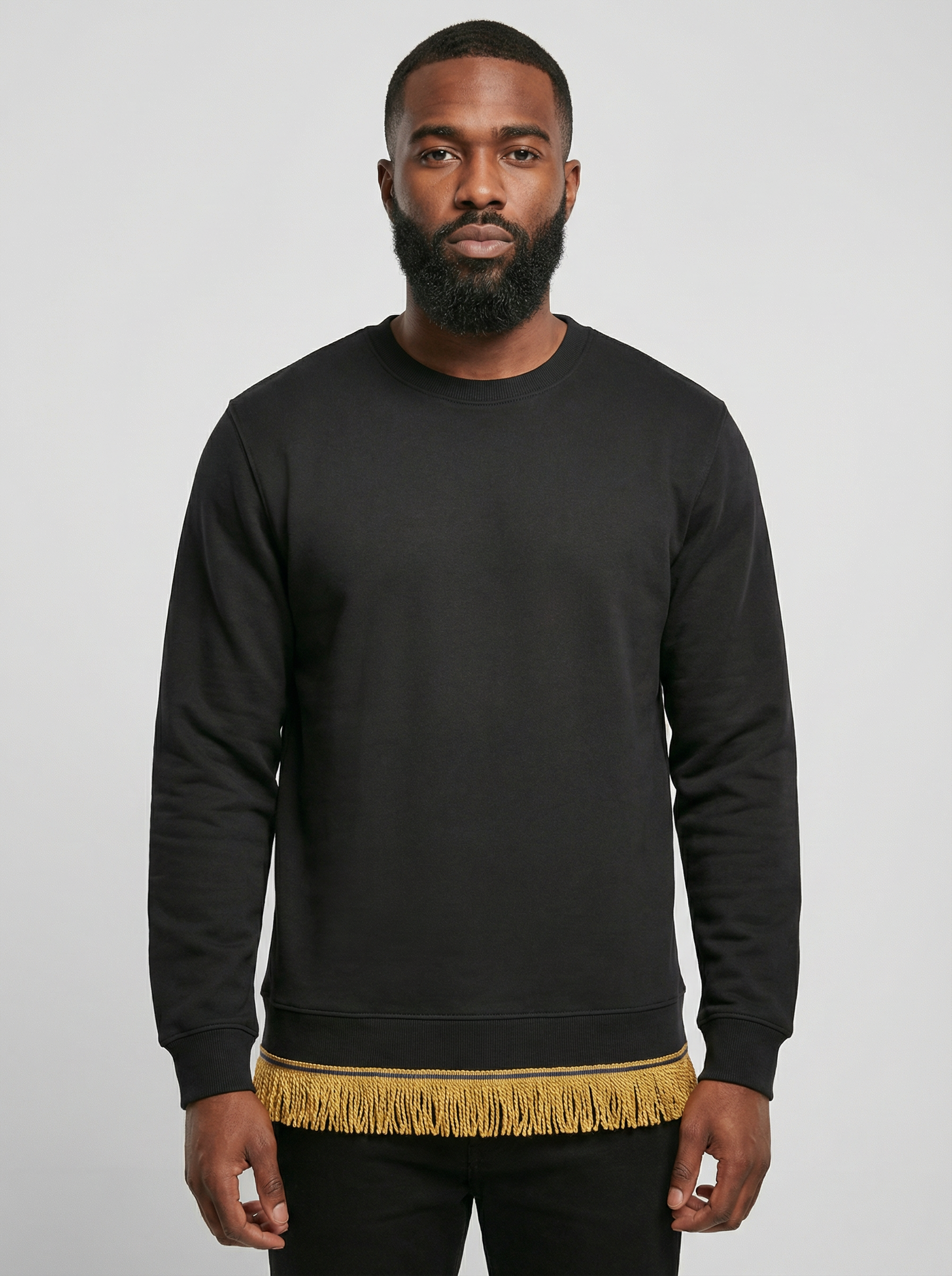 Men's Organic Cotton Sweatshirt with Fringes