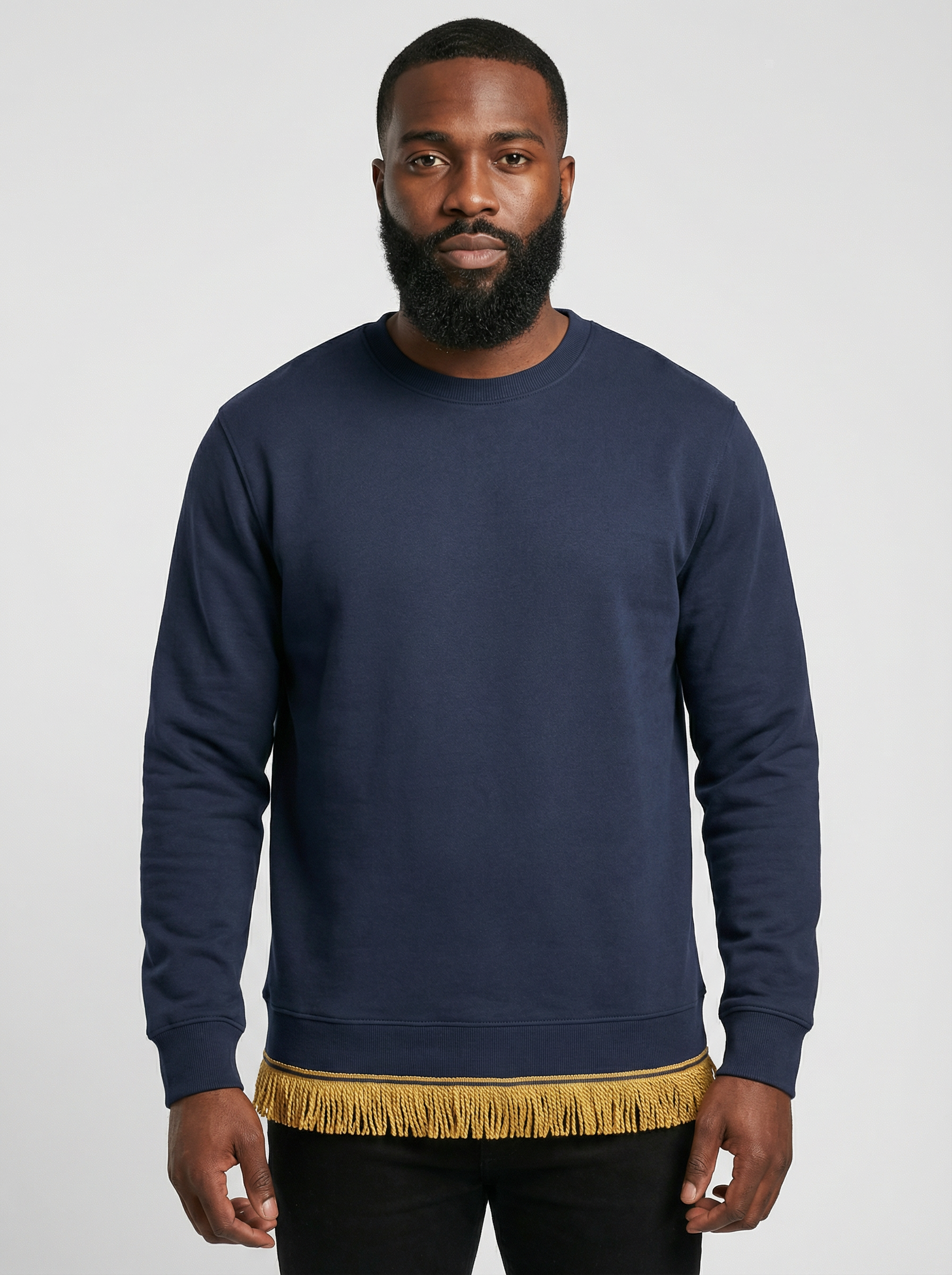 Men's Organic Cotton Sweatshirt with Fringes