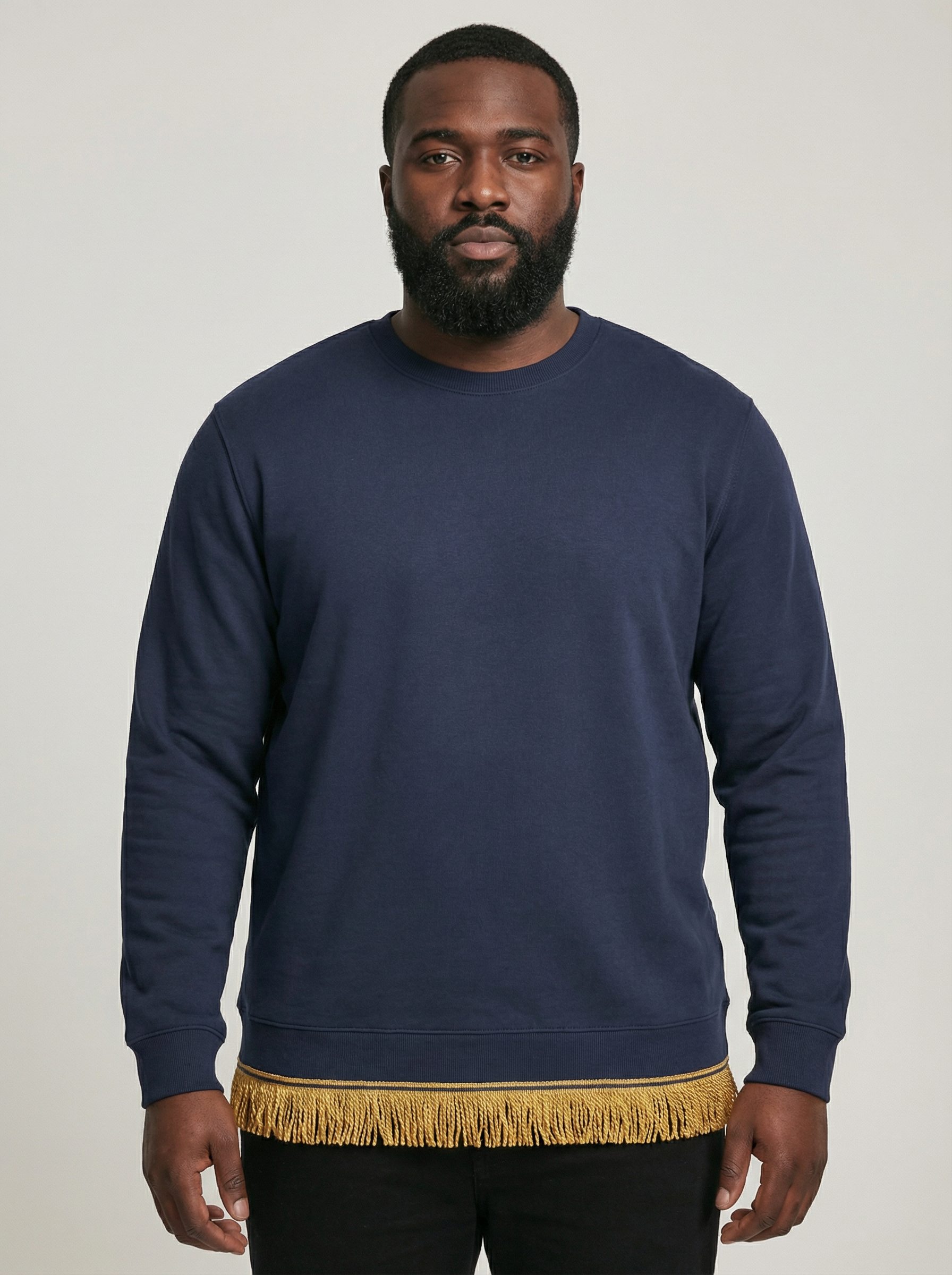 Men's Organic Cotton Sweatshirt with Fringes