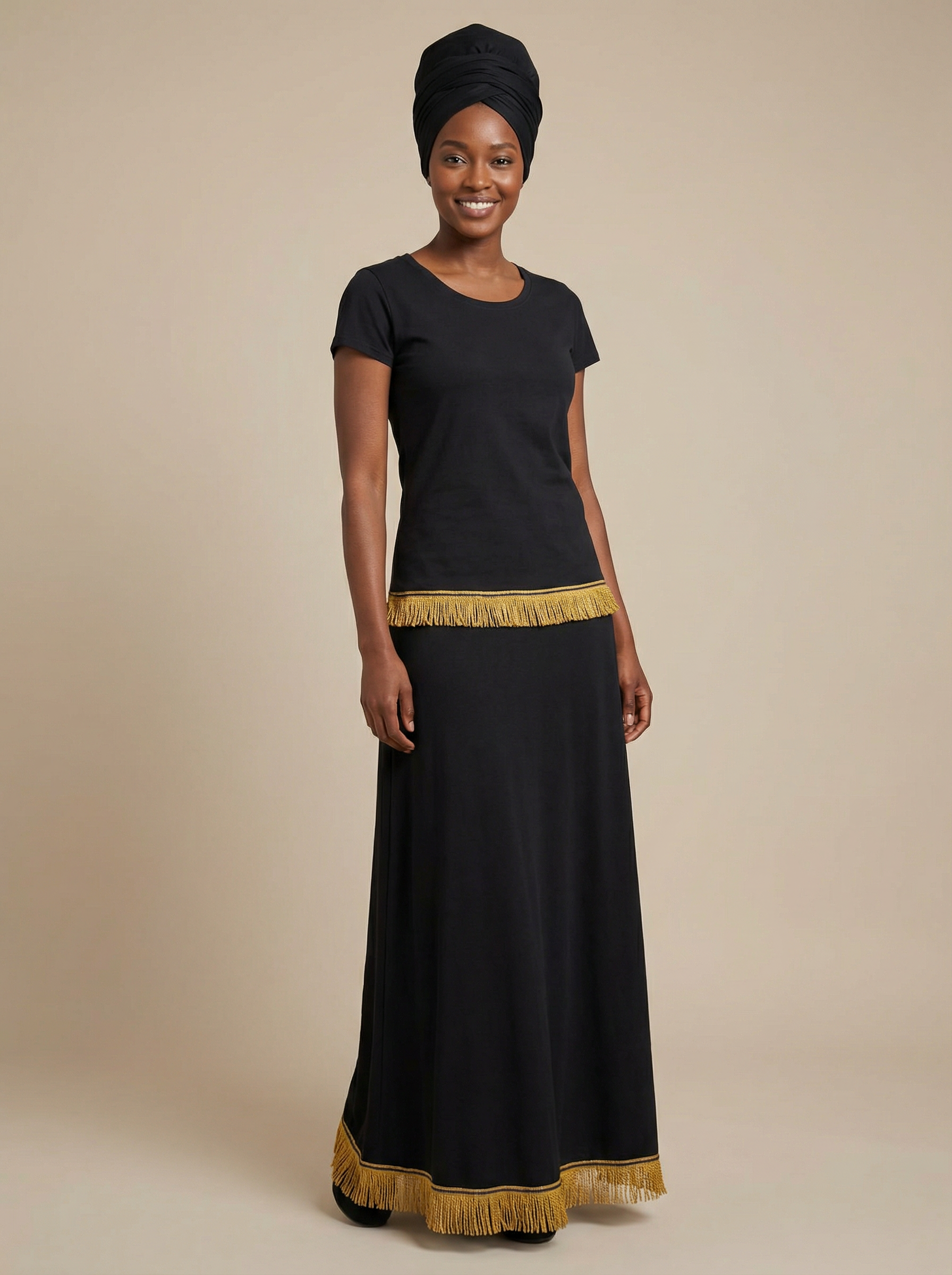 Women's Plain Short Sleeve Fringed T-Shirt