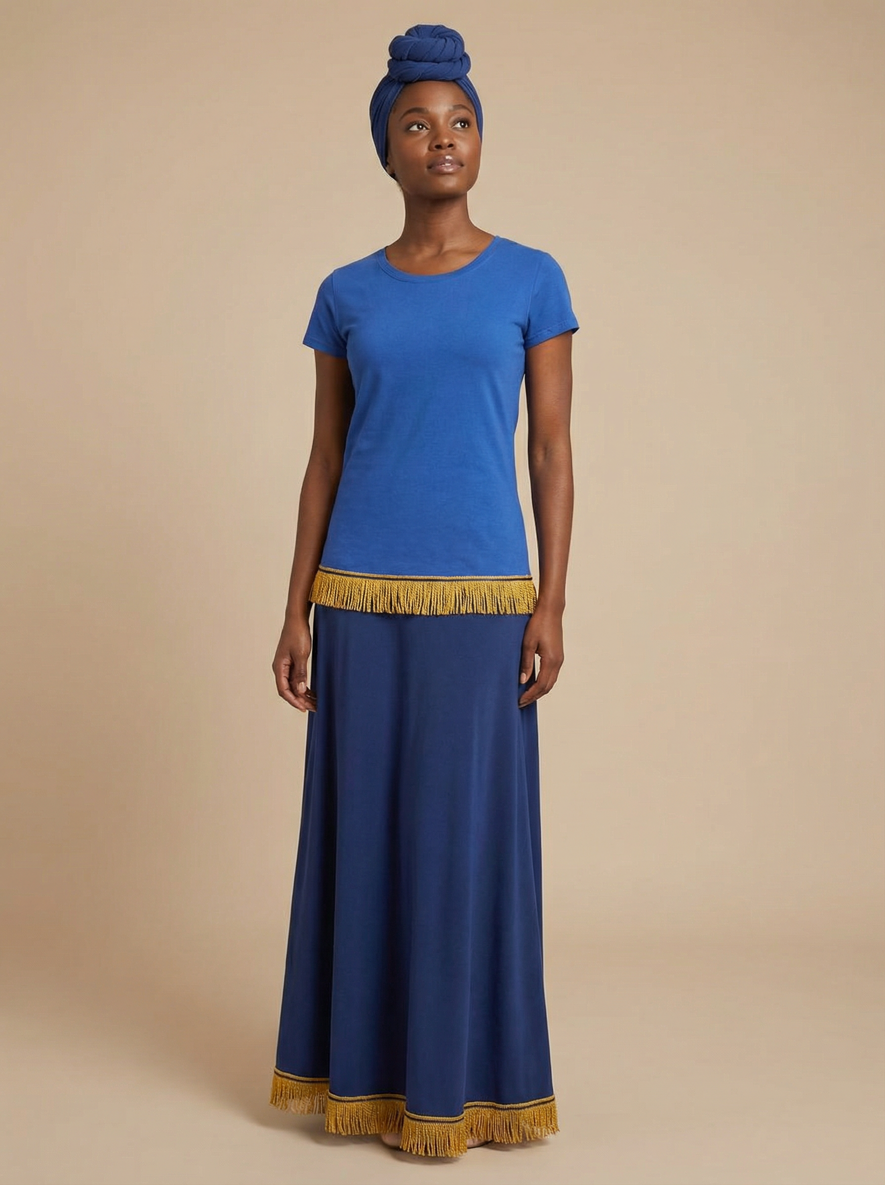 Women's Plain Short Sleeve Fringed T-Shirt