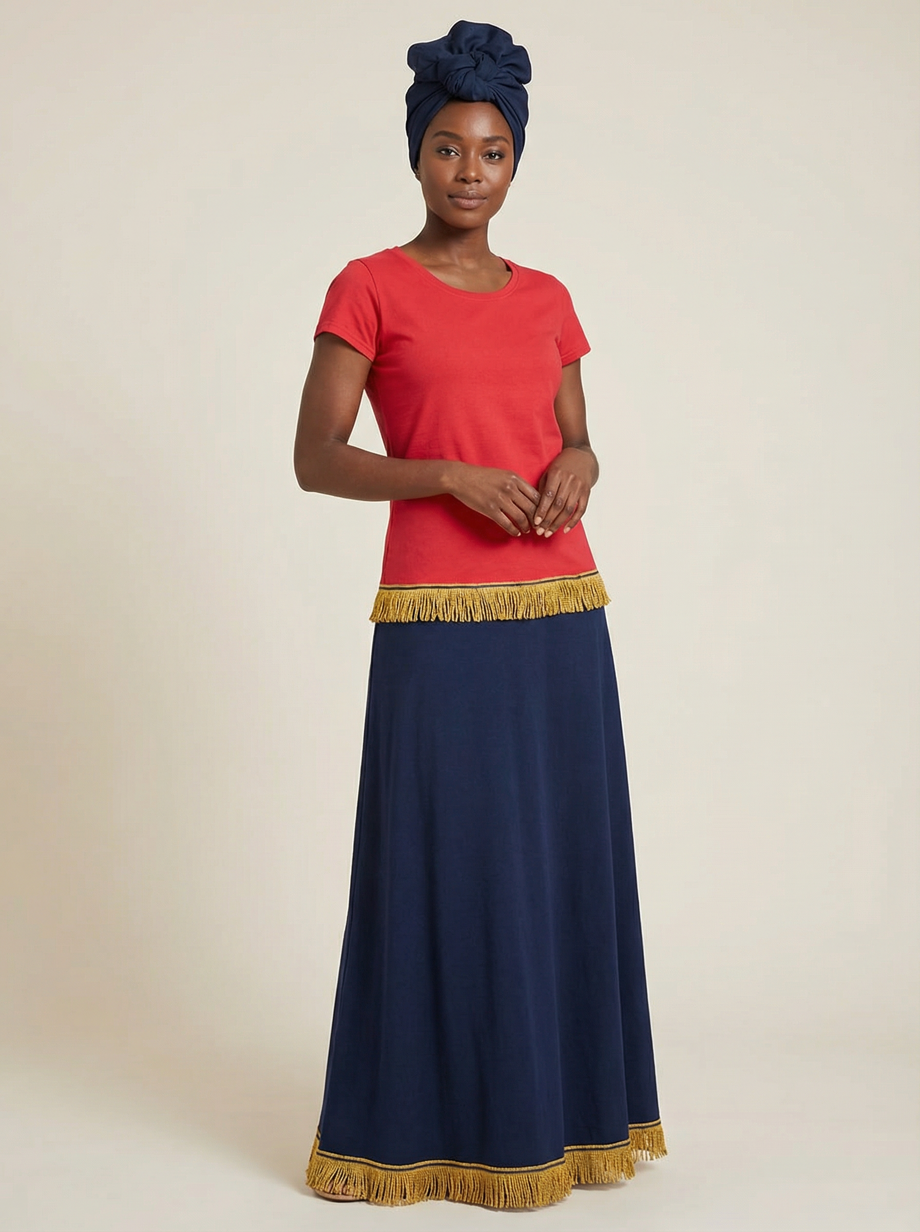 Women's Plain Short Sleeve Fringed T-Shirt