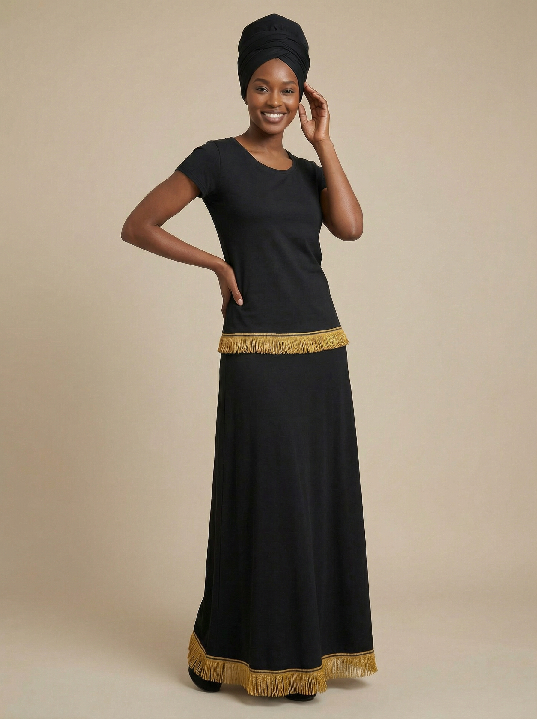 Women's Plain Short Sleeve Fringed T-Shirt