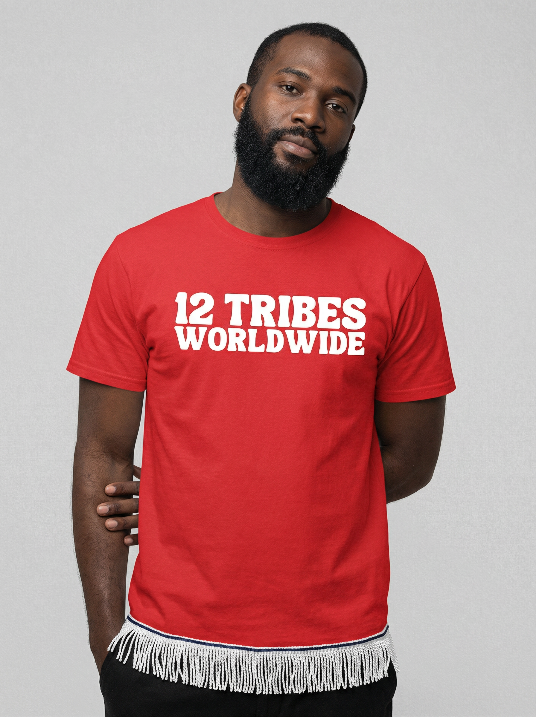 12 TRIBES Worldwide Adult T-Shirt with Fringes