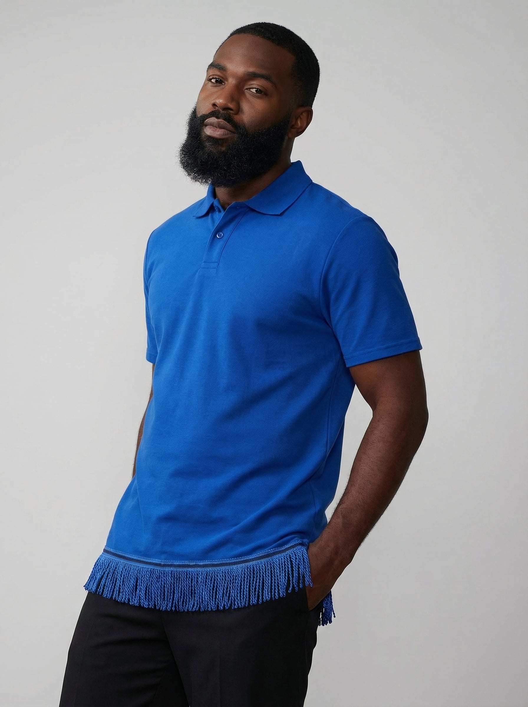 Men's Plain Fringed Polo (7 Colours)