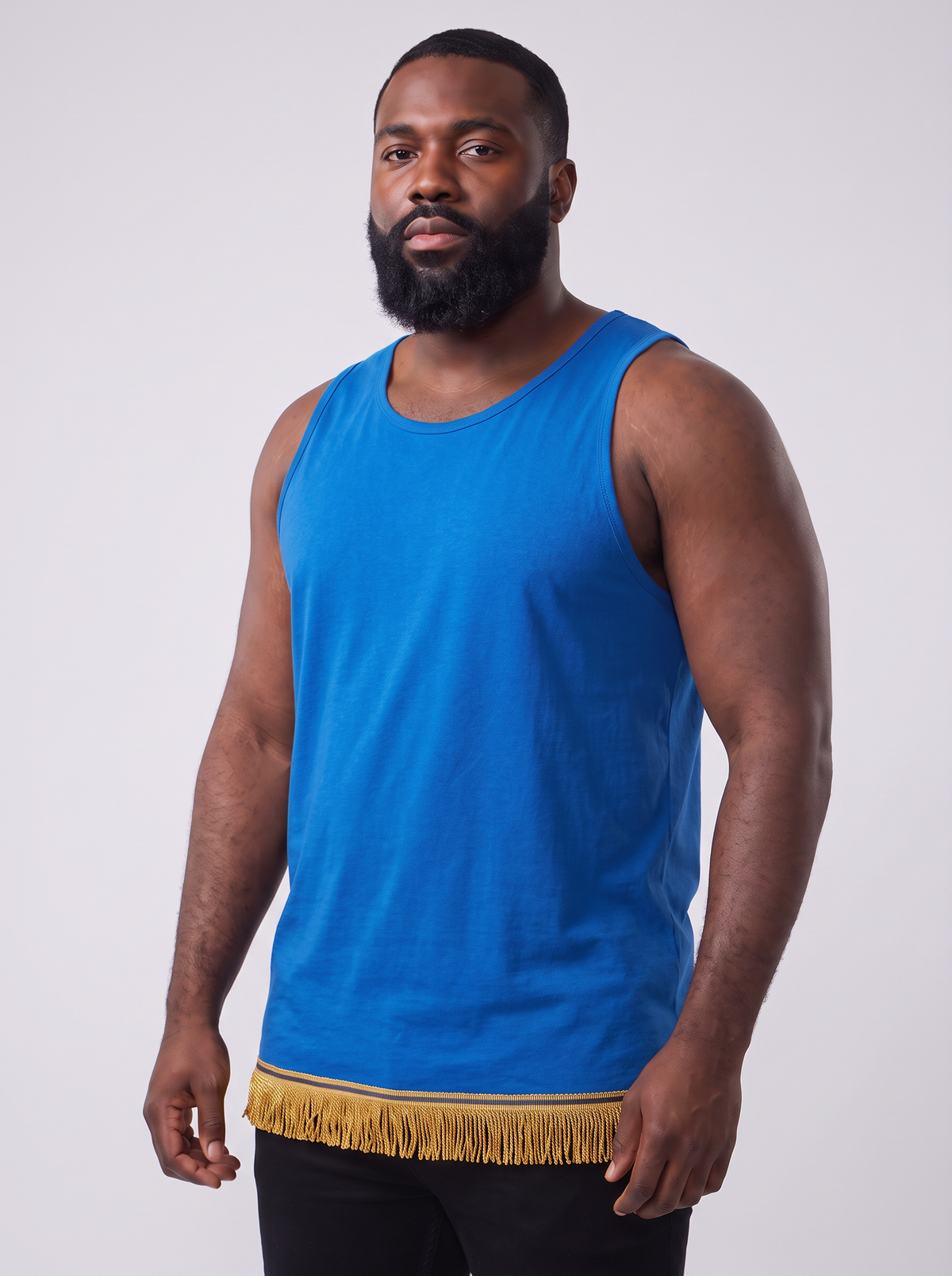Men's Loose Fit Tank Top with Fringes
