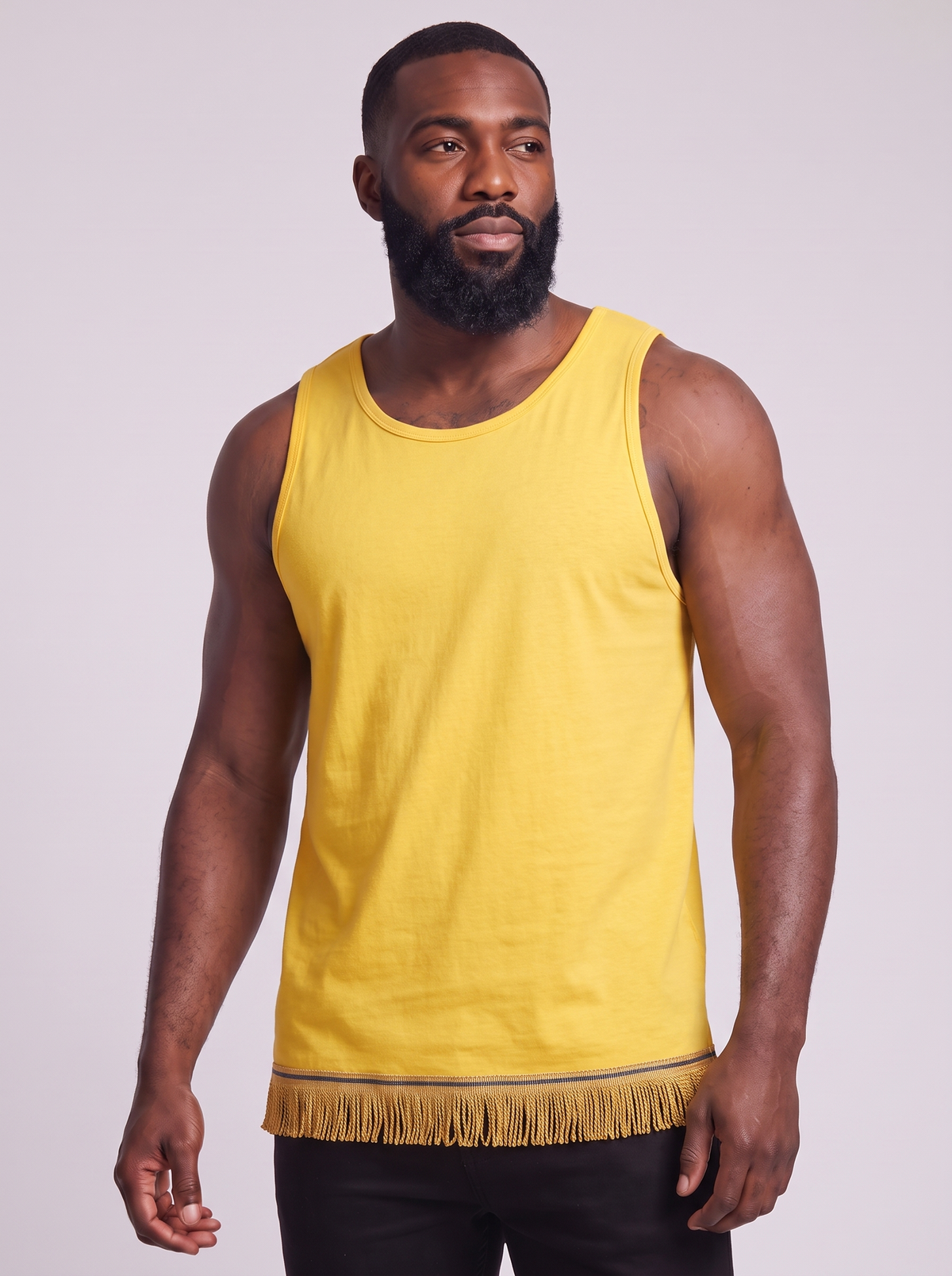 Men's Loose Fit Tank Top with Fringes