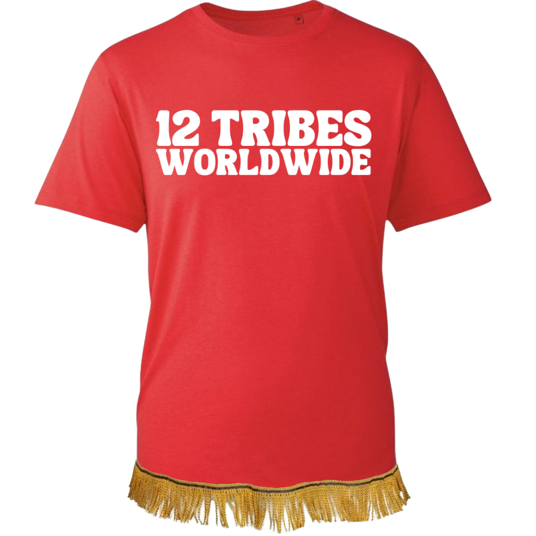 12 TRIBES Worldwide Adult T-Shirt with Fringes